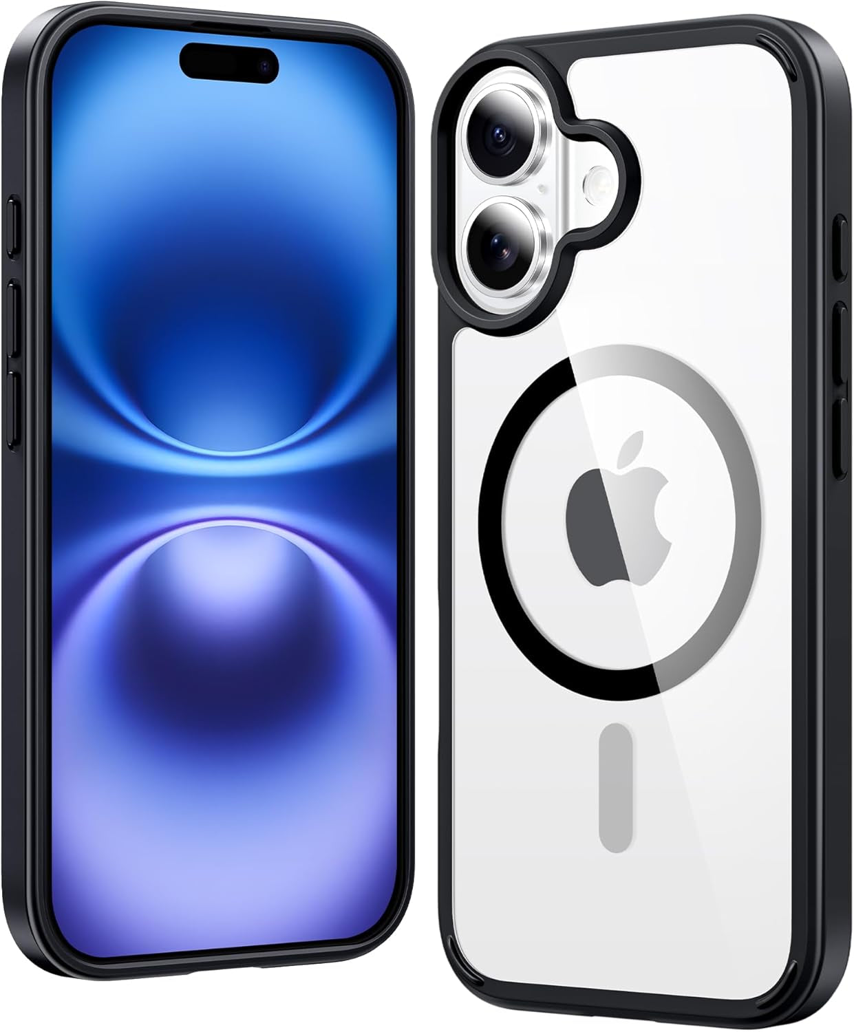 FNTCASE for Iphone 17 Pro-Max Case: Clear Magnetic Phone Cases with Screen Protector Compatible with Magsafe Slim anti Yellowing Rugged Shockproof Protective Transparent Cell Cover (A-Clear)