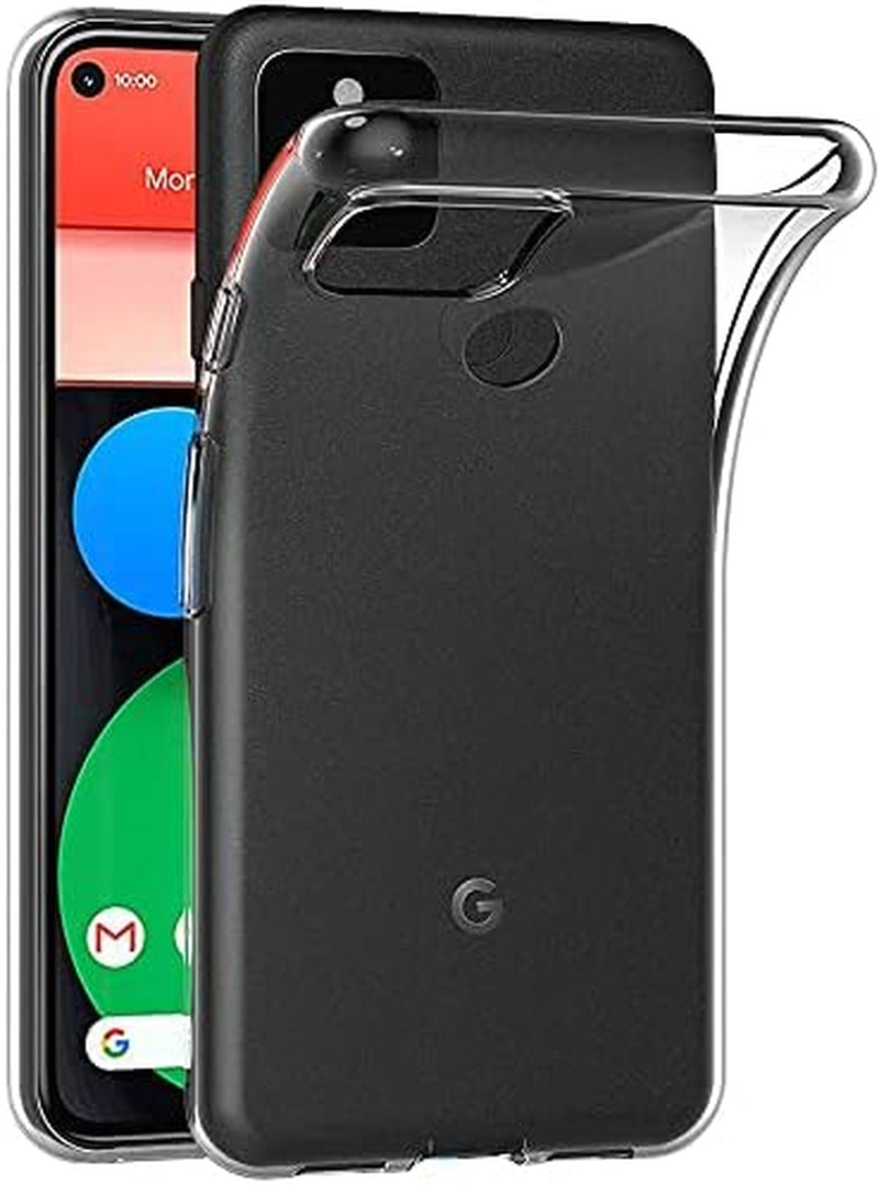 Case for Google Pixel 5 (6 Inch) Soft TPU Rubber Gel Bumper Transparent Back Cover  MaiJin   