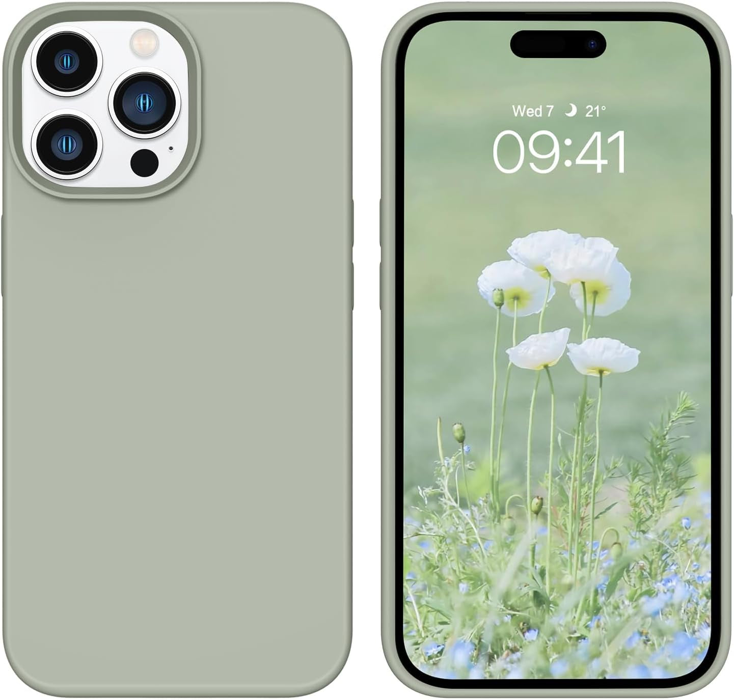 BENTOBEN for Iphone 14 Pro Max Case, Soft Silicone Gel Rubber Bumper Microfiber Lining Hard Back Shockproof Protective Phone Cover for Iphone 14 Pro Max 6.7", Copper Green  BENTOBEN T026-Copper Green  