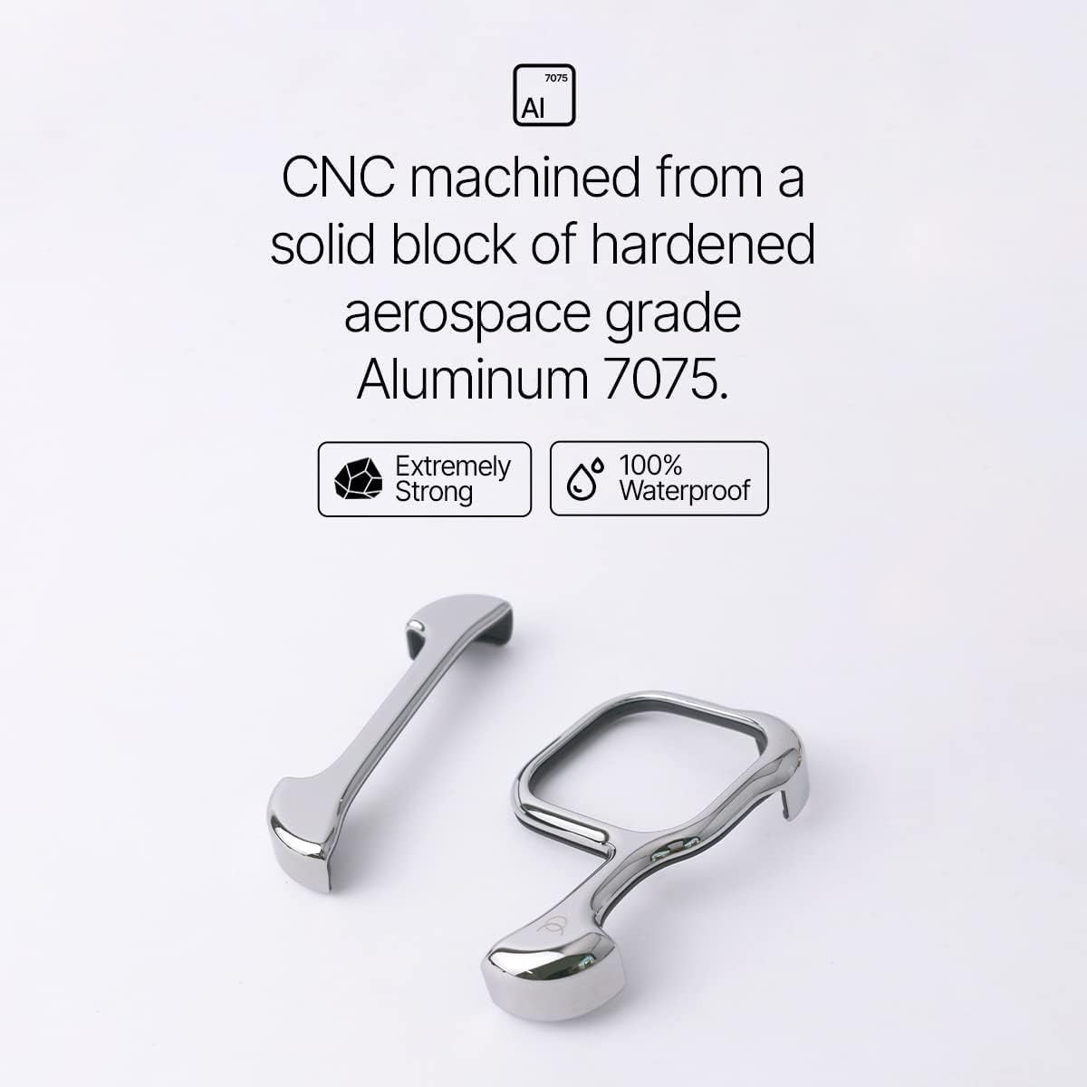 Arc Pulse Designed for Iphone 15 Pro Phone Case (2023), Minimalist Protective Shock Absorption Aerospace Grade Aluminum Shells + Elastomer Inlays Easy Fit 6.7 Inch (Aluminum Titan Gray)  Arc Pulse   