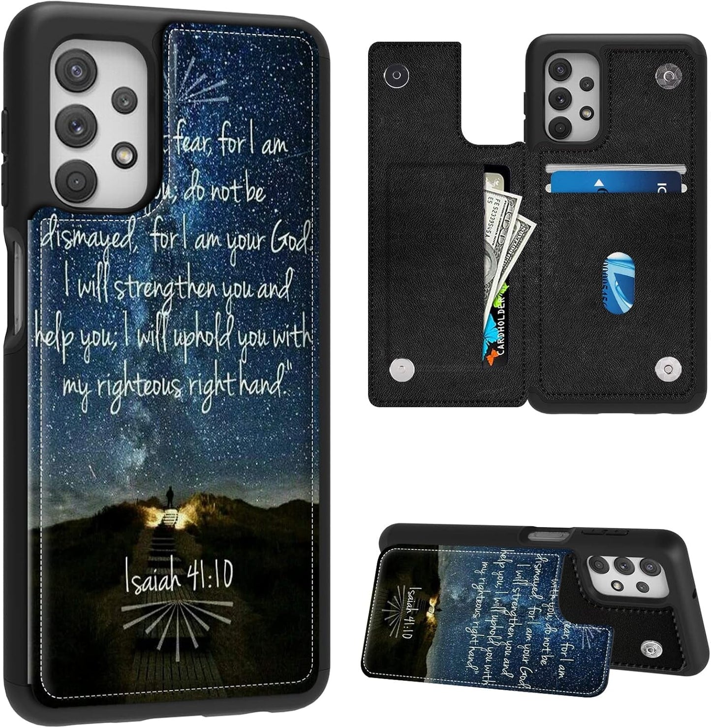 Case for Samsung Galaxy A14 5G Wallet Phone Case with Card Holder,Pu Leather Kickstand Card Slot Cover for Women Men (Dual Magnetic Clasp+Rfid Blocking)-Bald Eagle with Flag
