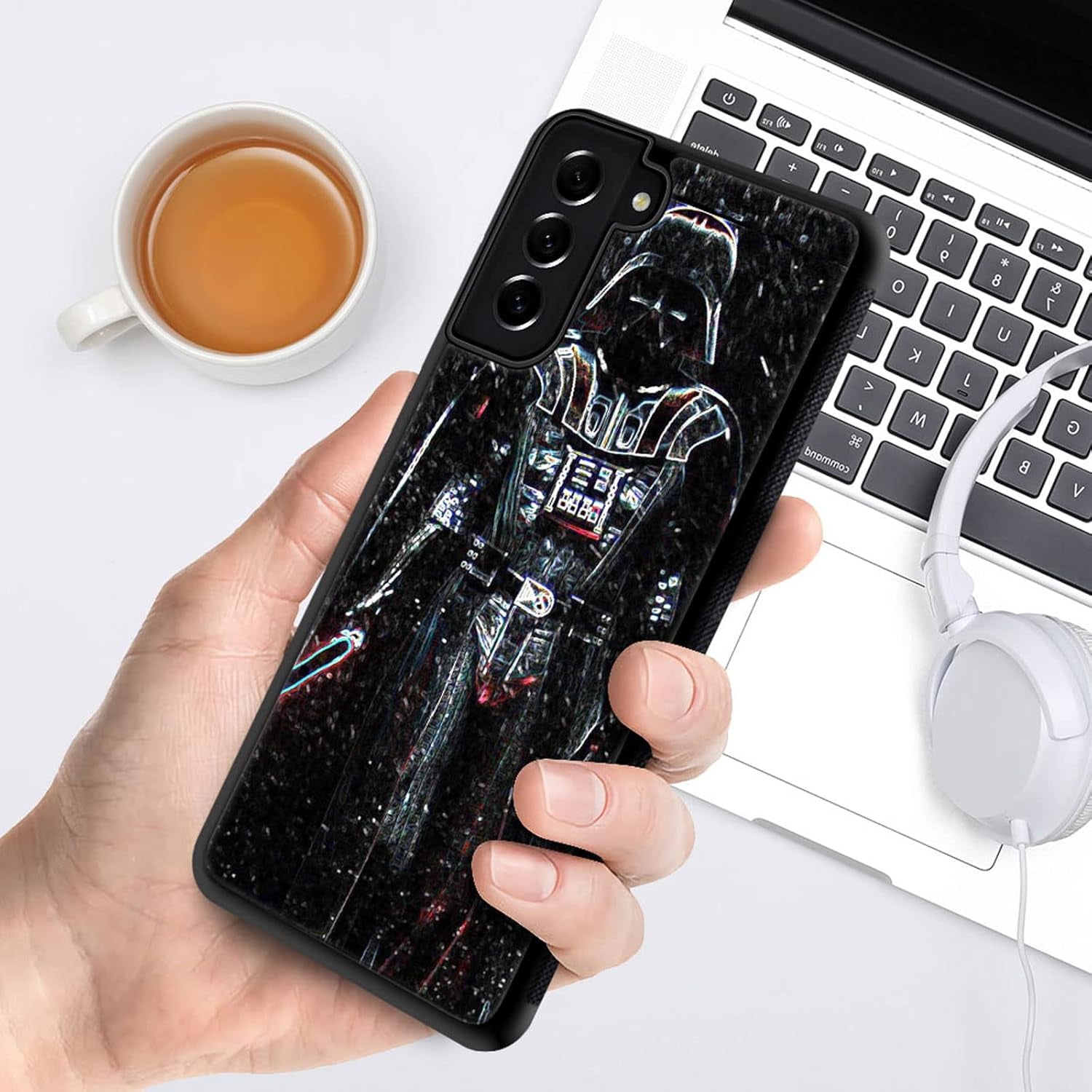 Compatible with Samsung Galaxy S22 plus Case with a Man with a Lightsaber Pattern Design Plastic Samsung Galaxy S22 plus Case TPU Bumper Protective Case Samsung Galaxy S22 Plus