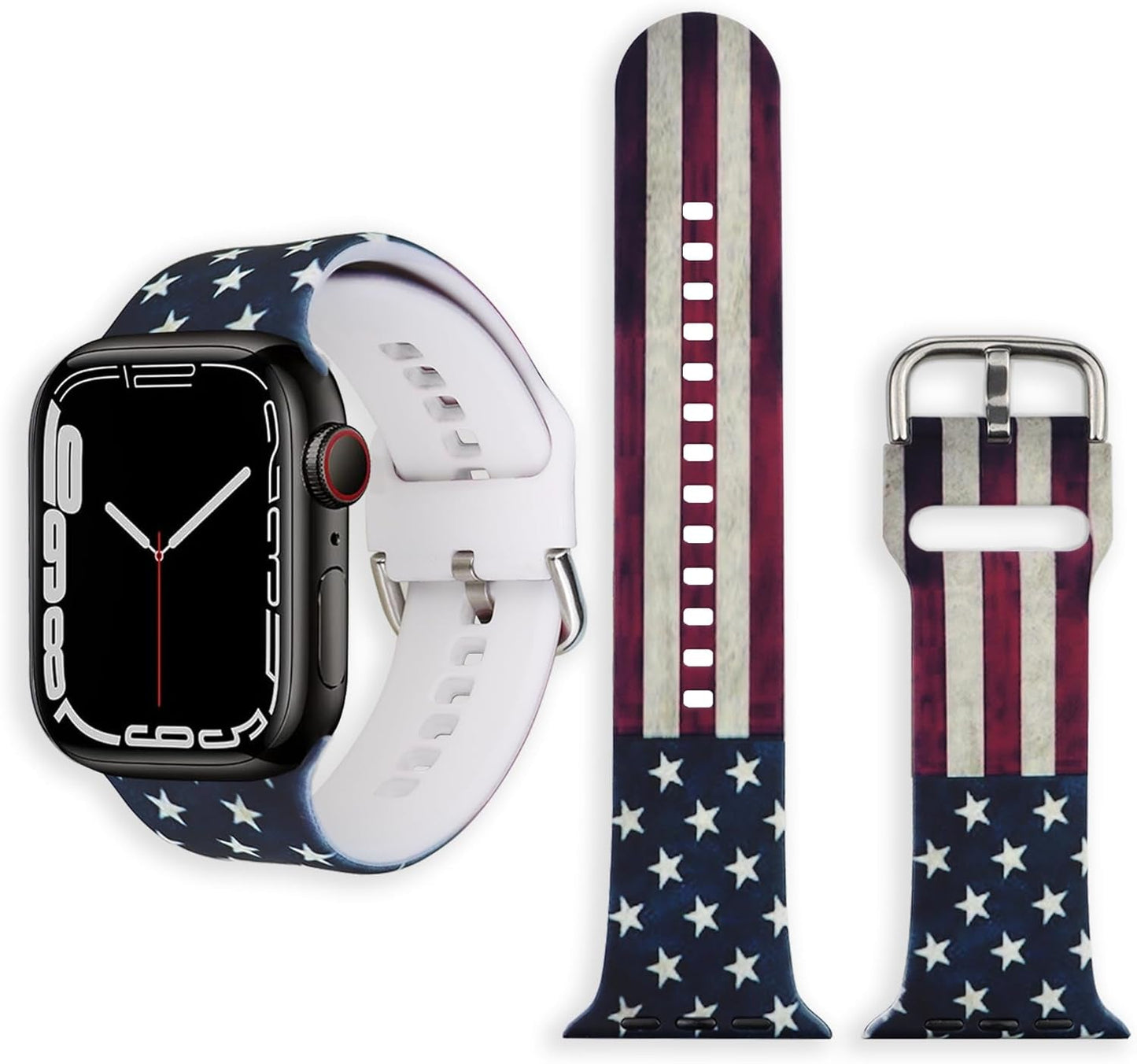 Bands Compatible with Apple Watch 49/45/44/42/41/40/38,Silicone Waterproof Replacement Women Men Bands Strap for Iwatch Series 8 7 6 5 4 3 2 1 SE Ultra
