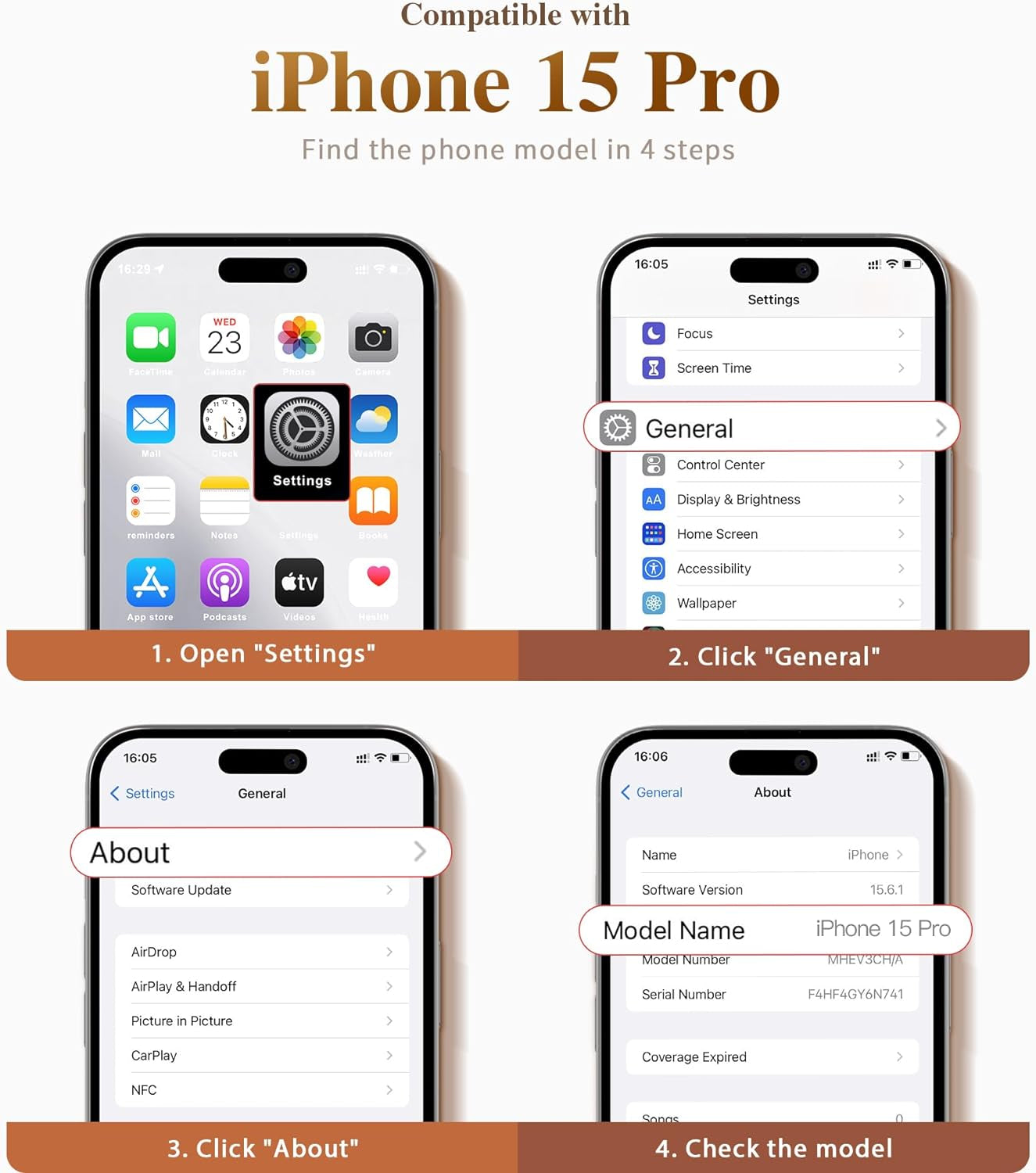 GVIEWIN for Iphone 15 Pro Case with Screen Protector+Camera Lens Protector, [Military Grade Drop Protection] Slim Marble Design Soft TPU Protective Phone Cover for 15 Pro 6.1" (Flowing Sand/Ink)  GVIEWIN   