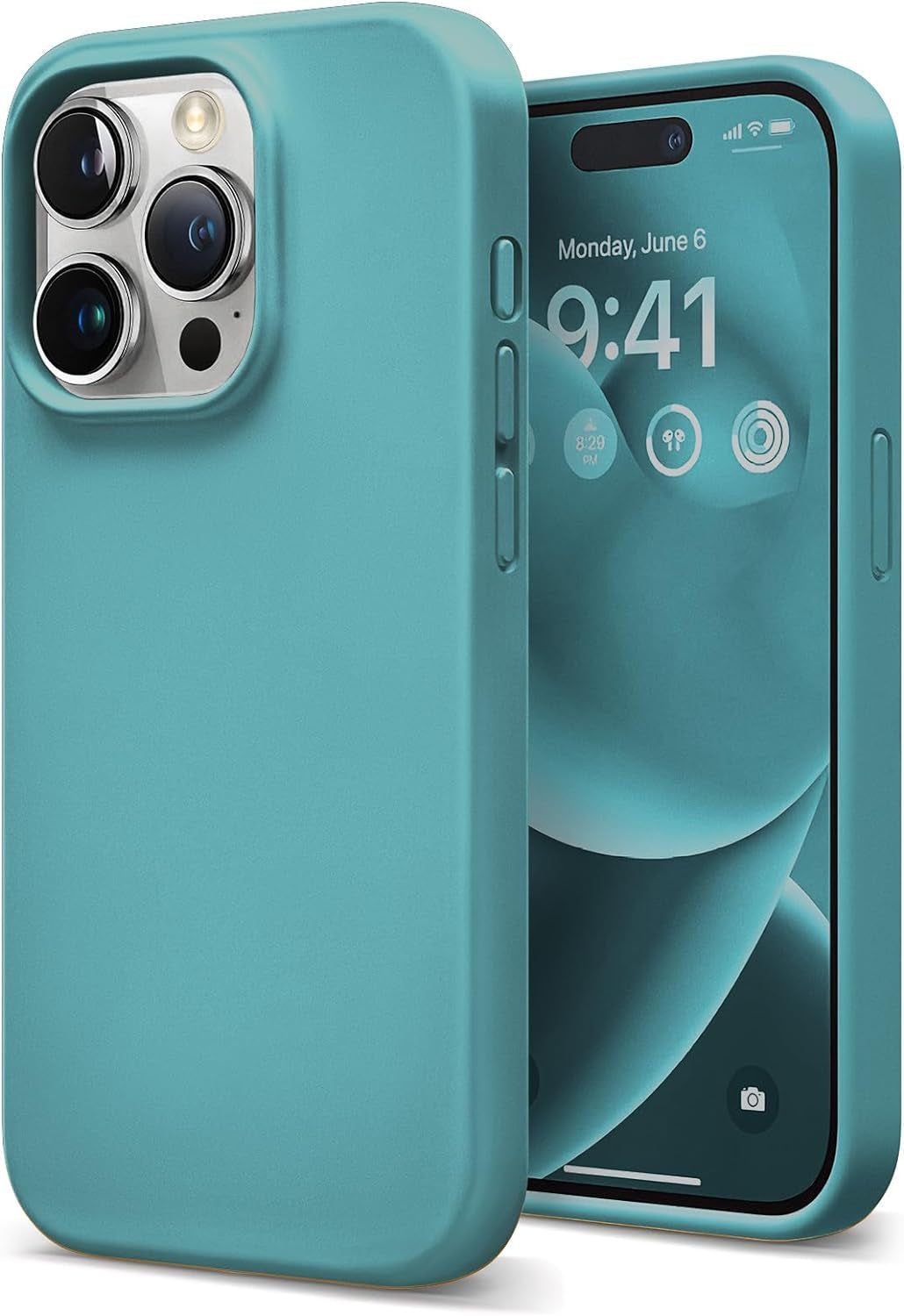 Coolfrog for Iphone 15 Pro Case, Compatible with Magsafe, 6.1" Silicone Shockproof Military-Grade Protection, Magnetic Phone Case for Men Women, Clove Purple  CoolFrog Light Blue  