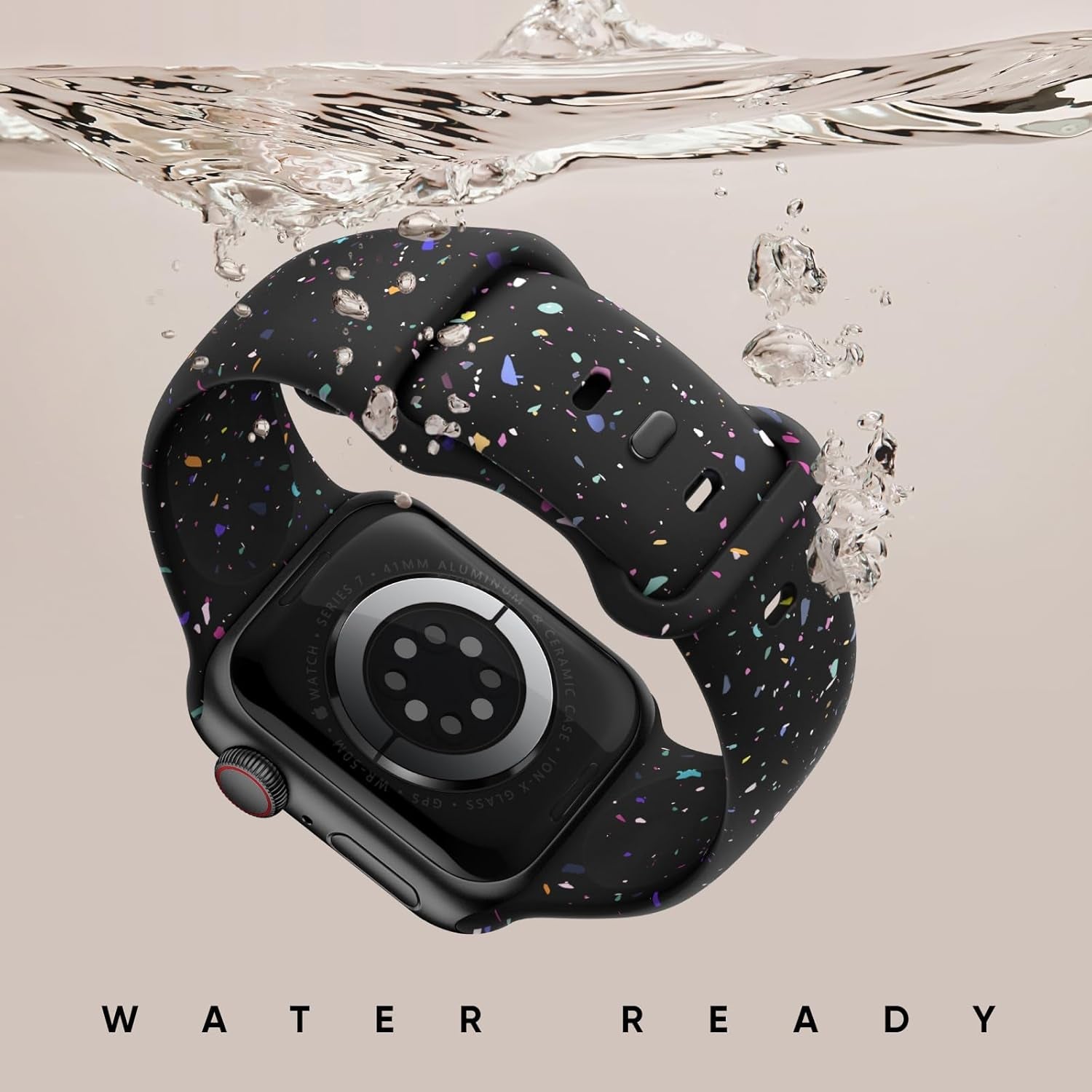 4 Pack Sport Band Compatible with Apple Watch Band 38Mm 40Mm 41Mm 42Mm 44Mm 45Mm 49Mm for Women Men, Recycled Plastic Soft Silicone Strap for Iwatch Series 9 8 7 6 5 4 3 2 1 Ultra SE