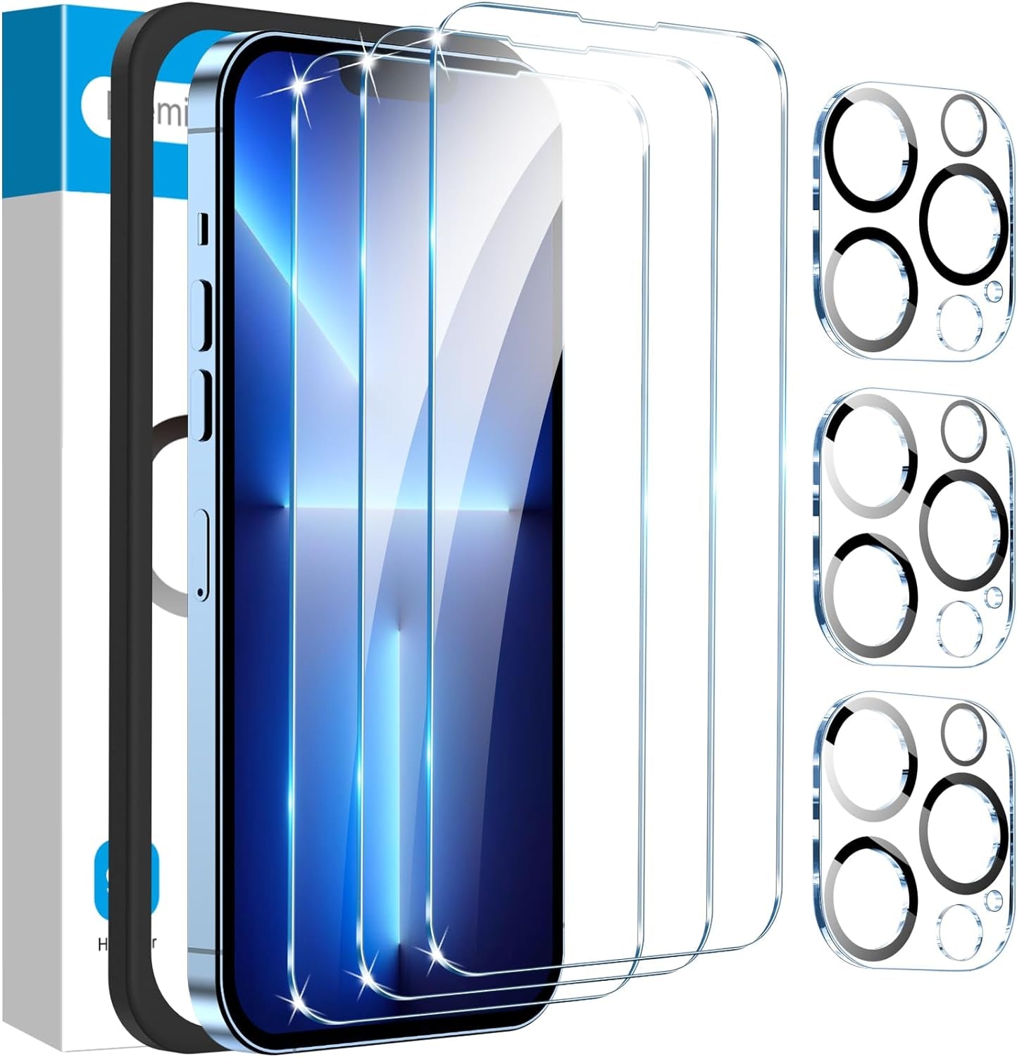 Fotbor [2+3 Pack for Samsung Galaxy S24 plus Screen Protector and Camera Lens Protector, [Dust-Free] Easy Installation, Fingerprint Unlocking Support, 6.7 Inch Tempered Glass, Case Friendly HD Clear