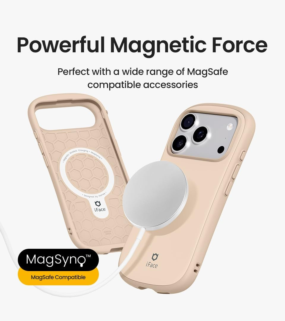 Iface Compatible with Iphone 17 Pro Max Case [First Class Magsynq][Magsafe Compatible] Ergonomic Grip Unique Design Glossy Cute Bumper Shockproof Drop Protection Hard Magnetic Cell Phone Cover - Black