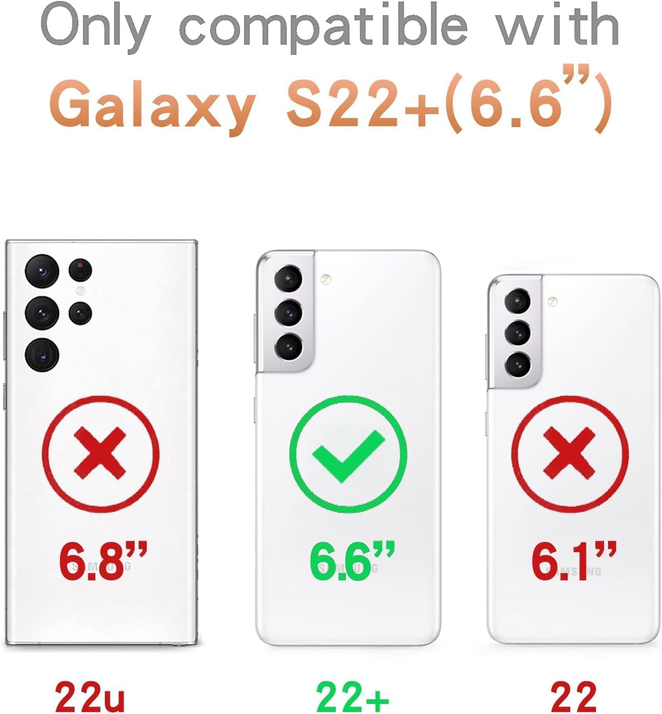 Cavdycidy Compatible with Samsung Galaxy S22 plus Bling Clear Case for Women,Glitter Phone Case with Sparkle Rhinestone Diamond Camera Protection，Airbag Anti-Fall Crystal Hard Cover for Girl