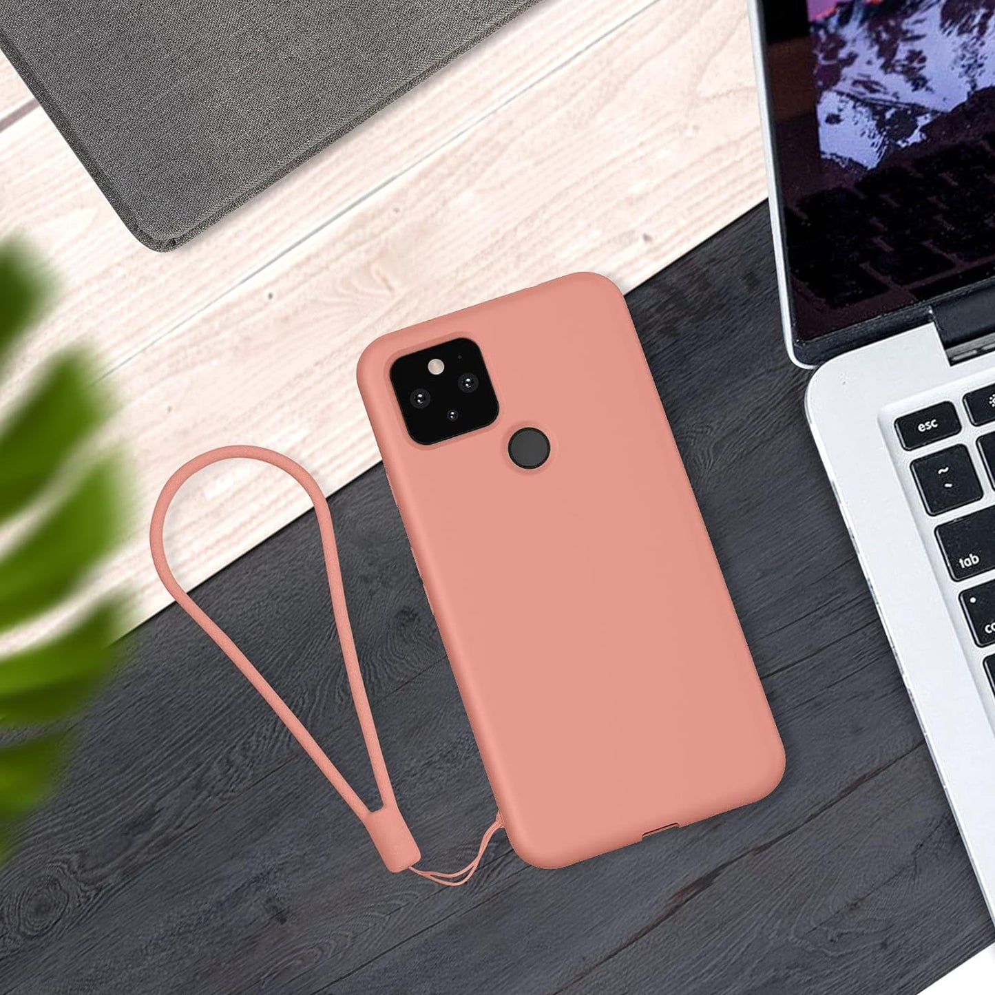 ABITKU Compatible with Google Pixel 5A Case, Slim Silicone Gel Rubber Case Cover (With Microfiber Lining) Full Body Shockproof Design for Google Pixel 5A 6.34 Inch 2021(Pink  abitku   