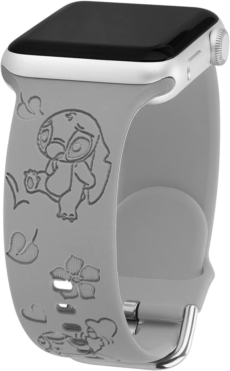 Engraved Sport Strap Compatible with Apple Watch Bands 38 40 41 42 44 45Mm, Women Man Cute Soft Silicone Wristband Replacement Iwatch Series 8 7 6 5 4 3 2 1 SE