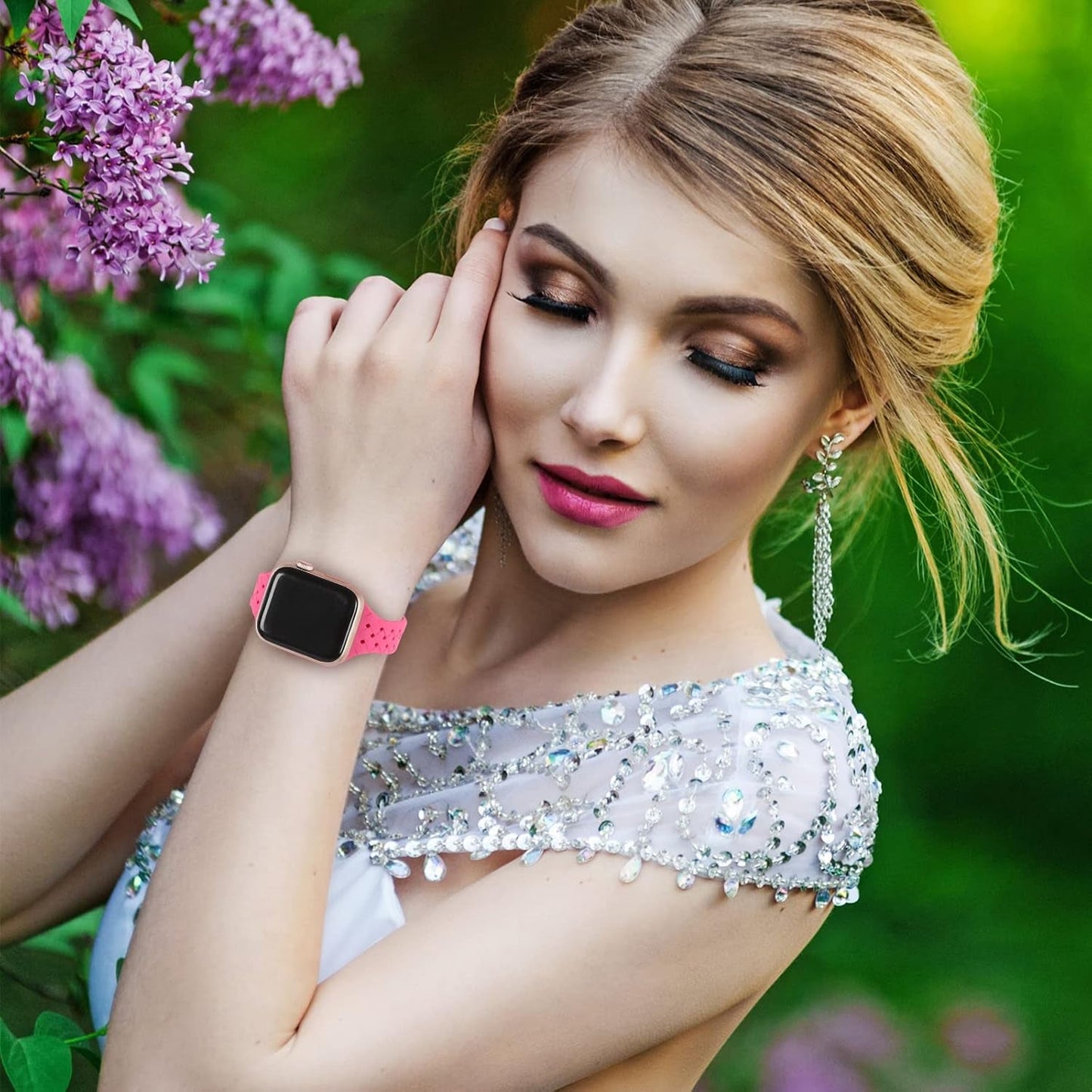 6 Pack Slim Thin Silicone Bands Compatible with Apple Watch Band 38Mm 40Mm 41Mm 42Mm 44Mm 45Mm 49Mm, Soft Breathable Sport Wristbands Replacement Strap for Iwatch Ultra Series 8 SE 7 6 5 4 3 2 1