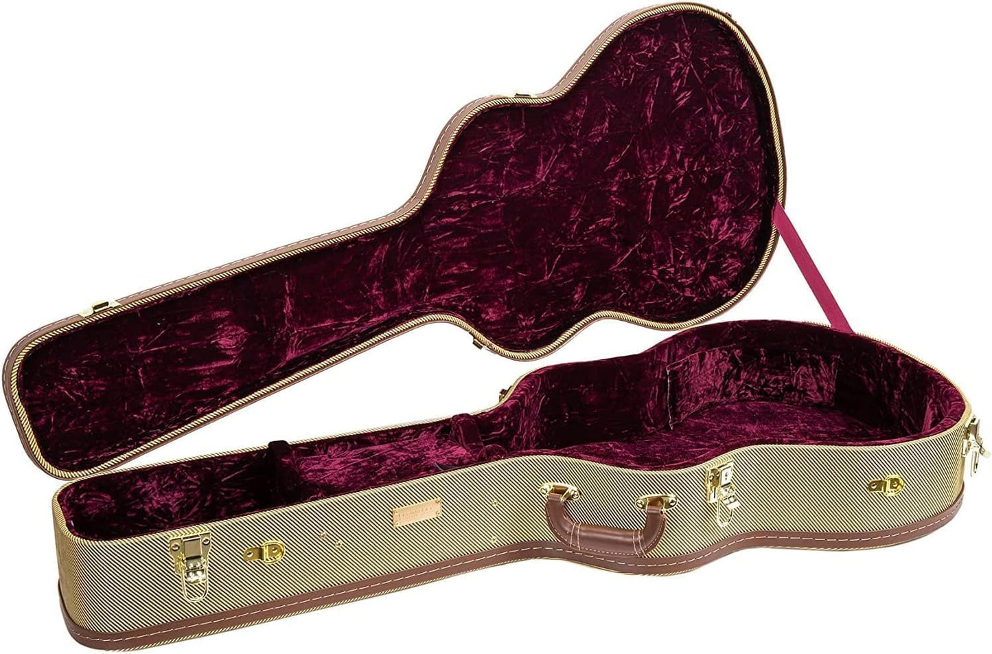 Crossrock Hard-Shell Wood Case for Les Paul Electric Guitars with Removable Shoulder Straps-Tweed(Crw700Ltw)  Crossrock Sg Electric Tweed 