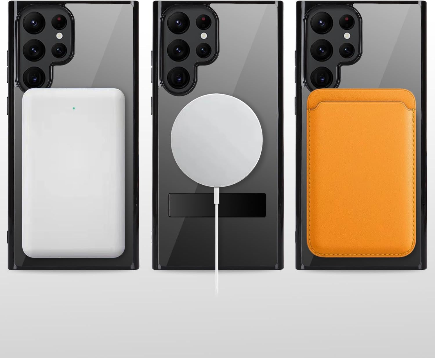 Cavor for Samsung Galaxy S22 Ultra Magsafe Case,S22 Ultra Case with Kickstand, Magnetic Case for Samsung S22 Ultra Phone Case, Full-Body Shockproof Slim Case for Women Men-Black