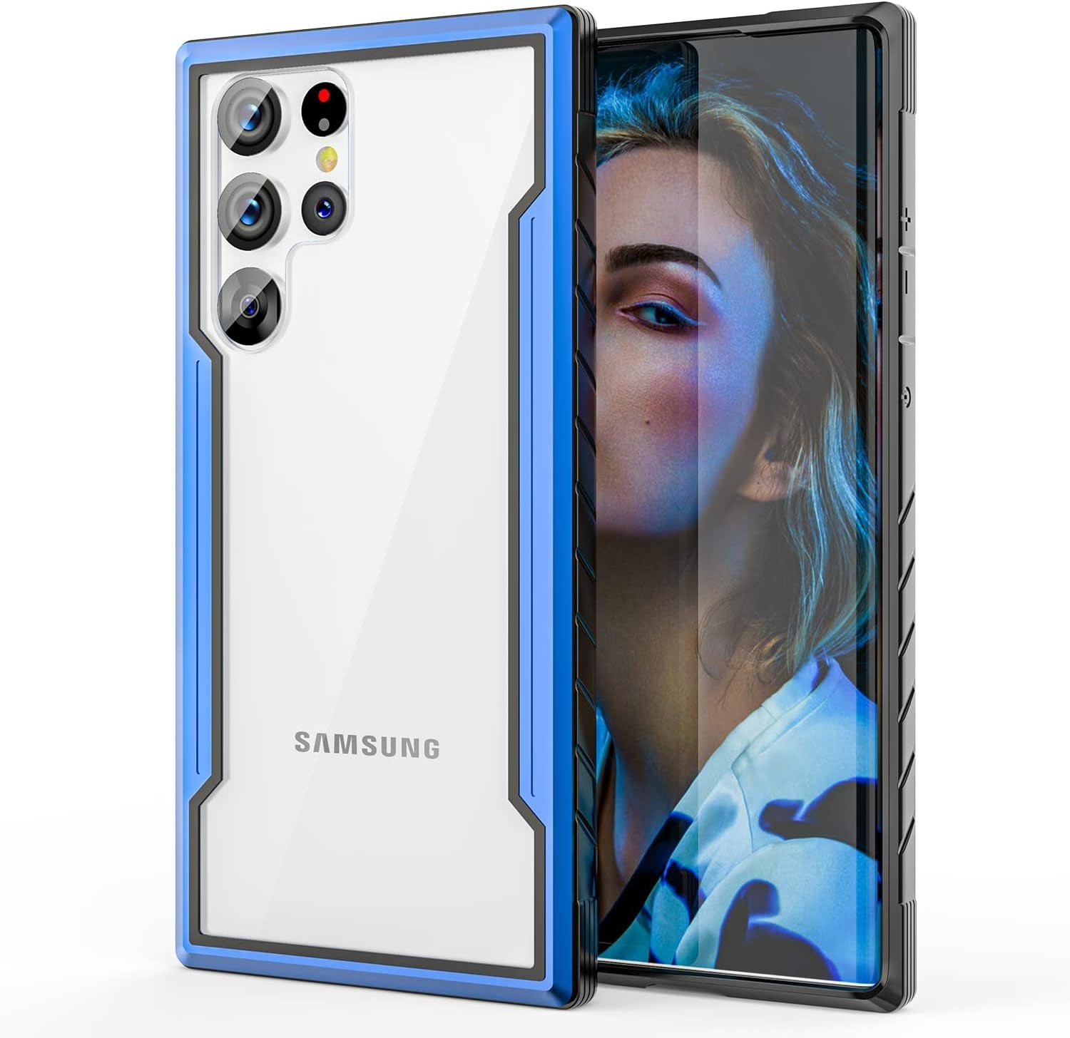 Compatible with Galaxy S22 Ultra Case, 2 in 1 Heavy Duty [Military Grade] Shockproof Drop Protection Case Designed for Samsung Galaxy S22 Ultra 5G Case 6.8 Inches (Multicolor)