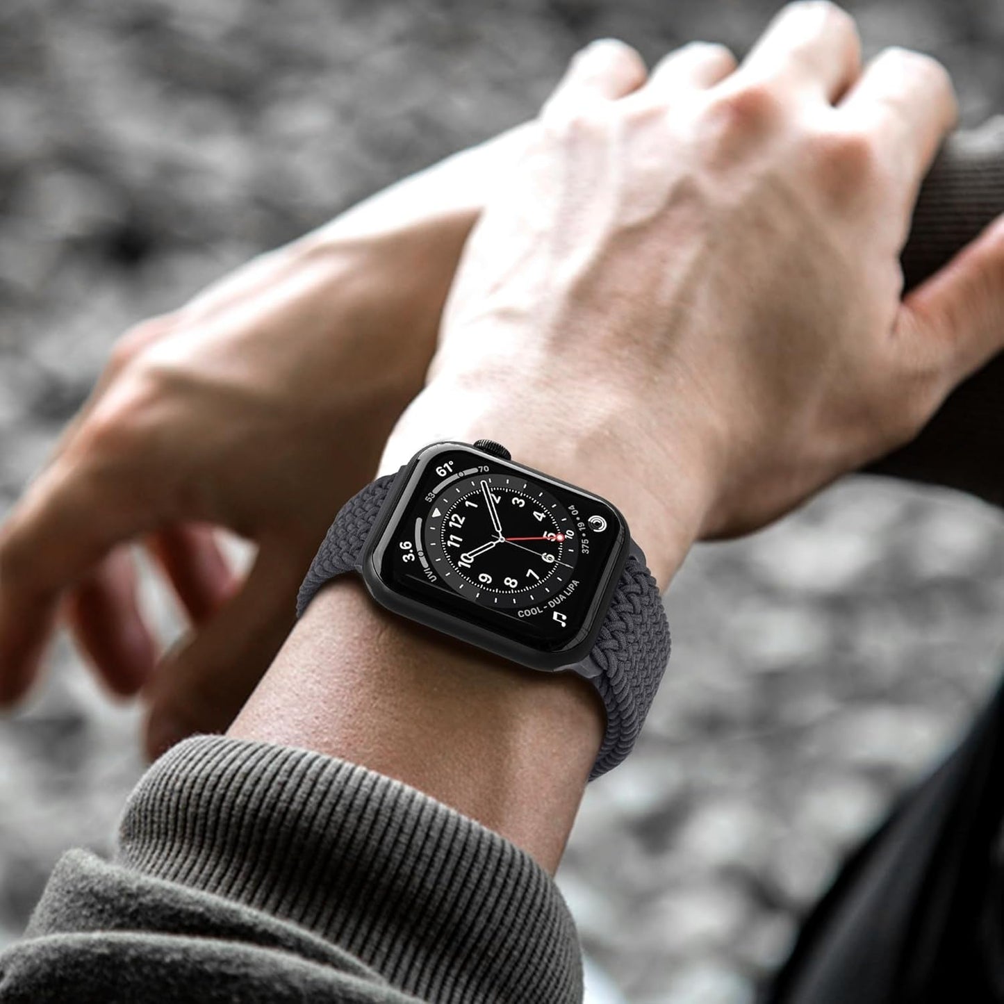 Arae 2 Pack Magnetic Stretchy Watch Band Compatible for Apple Watch Band 38Mm 40Mm 41Mm,Comfortable Adjustable Straps for Iwatch Series 9 8 7 6 5 4 SE 3 2 1 Ultra 1 2 Women Men,Black+Space Gray