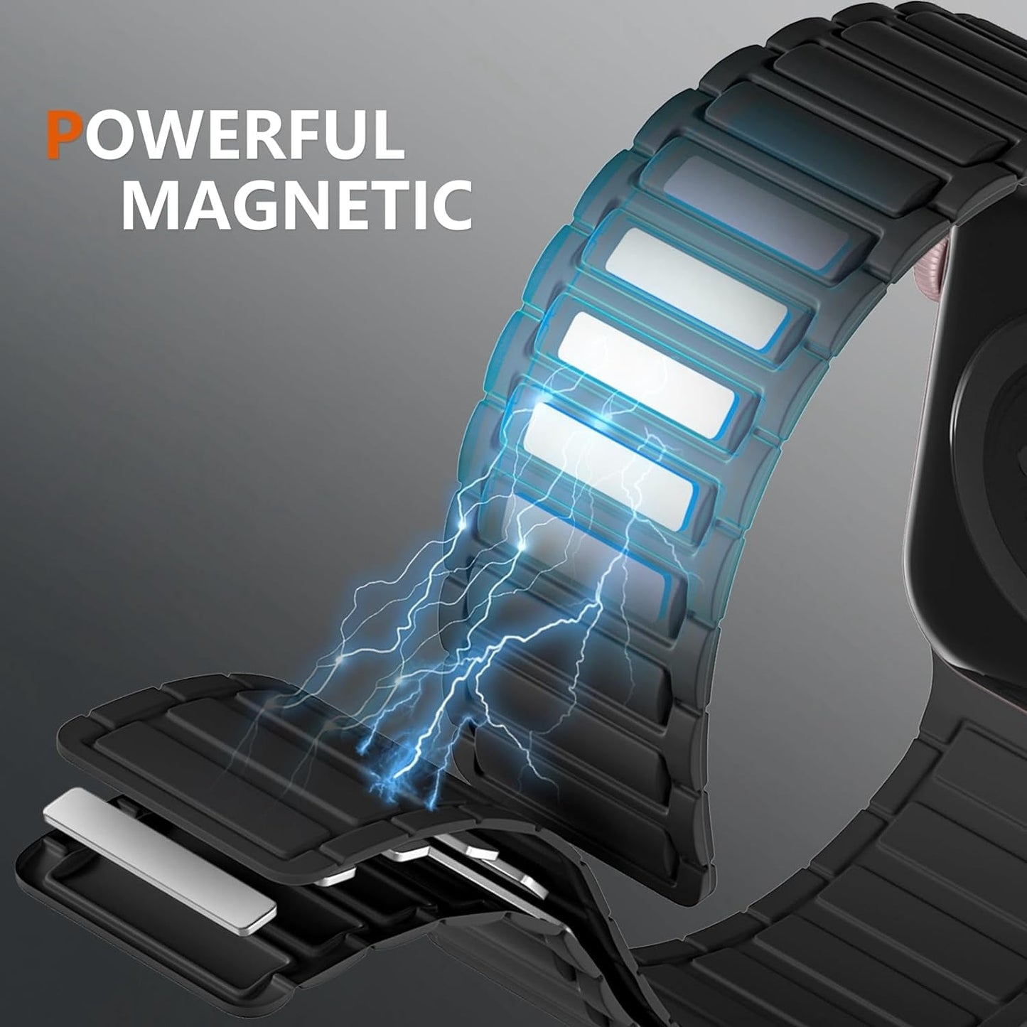 Easuny Silicone Magnetic Watch Band Compatible with Apple Watch 49Mm 45Mm 44Mm 42Mm 41Mm 40Mm 38Mm Bands for Men Women, Sport Solo Loop for Iwatch Series 9 8 7 6 5 4 3 2 1 SE Ultra 2 Ultra 1