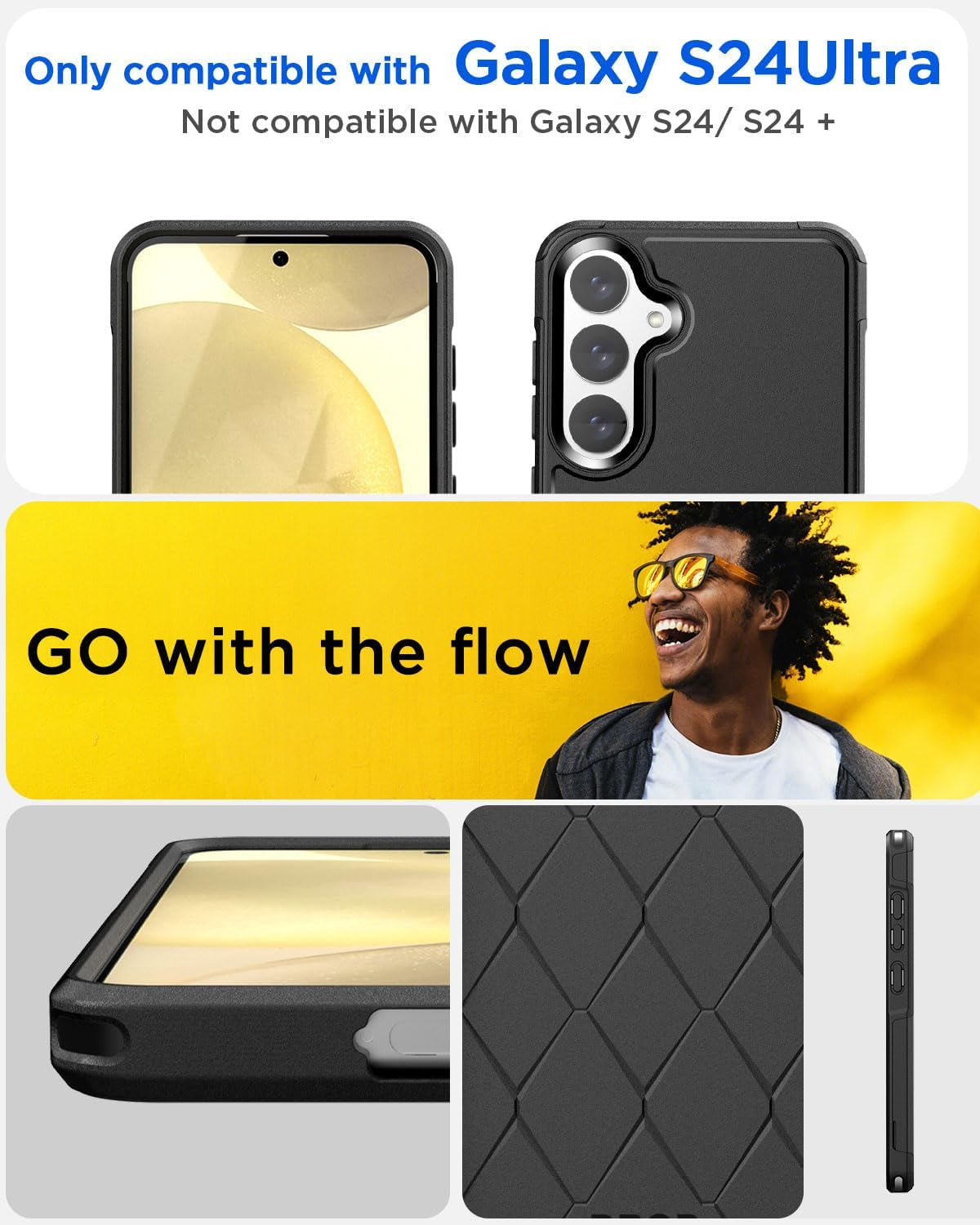 Aicase for Samsung Galaxy S24 Case,Heavy Duty 2-Layer Pocket-Friendly Durable Military Grade Protection Shockproof/Drop Proof Protective Cover for Samsung Galaxy S24 5G 6.1" 2024_9