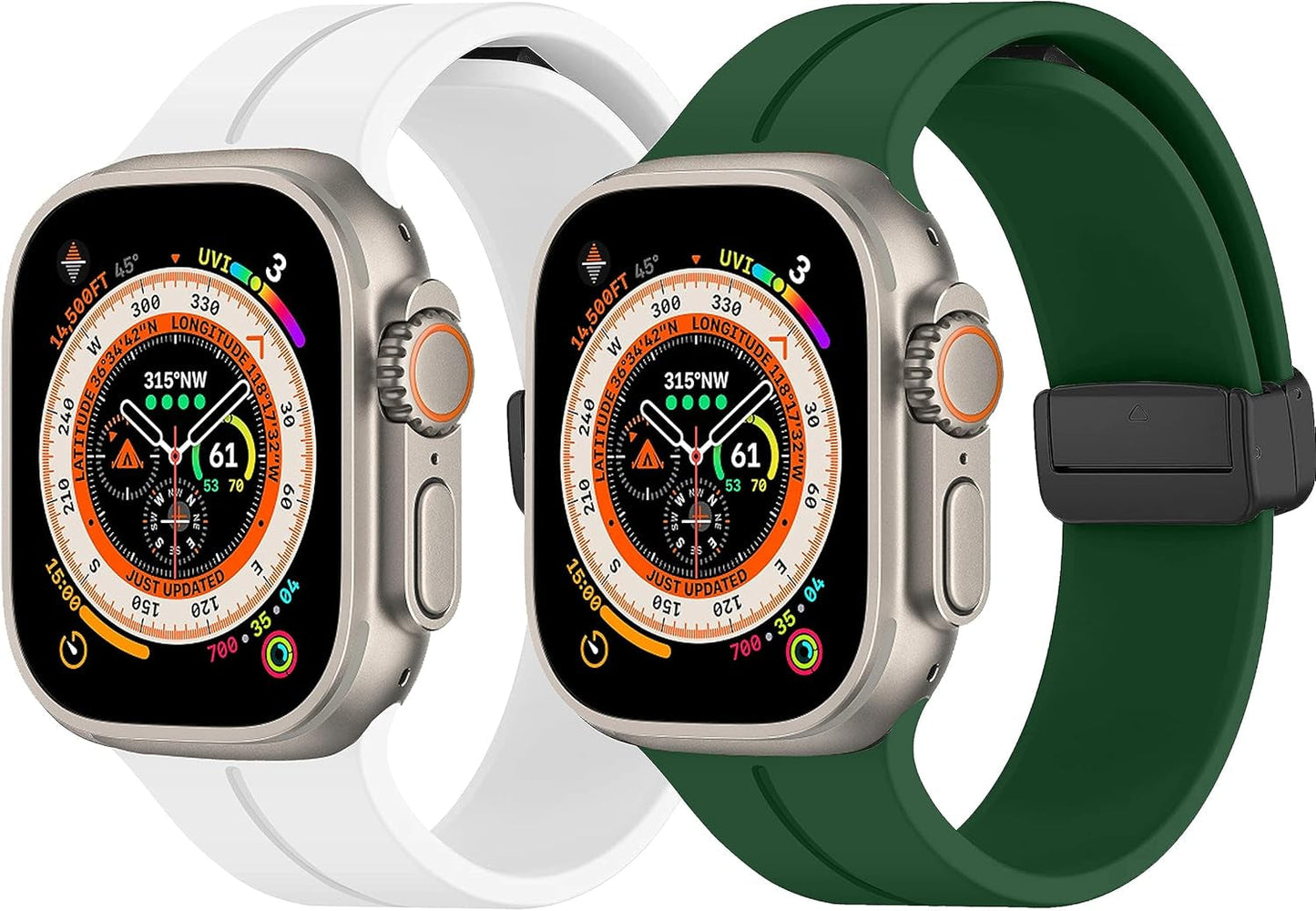 Bands for Apple Watch Strap Magnetic Lock 49Mm 45Mm 44Mm 42Mm 41Mm 40Mm 38Mm, Soft Silicon Sports Straps Compatible with Iwatch SE SE2 Series 8 7 6 5 4 3 2 1 [Watch NOT Included]