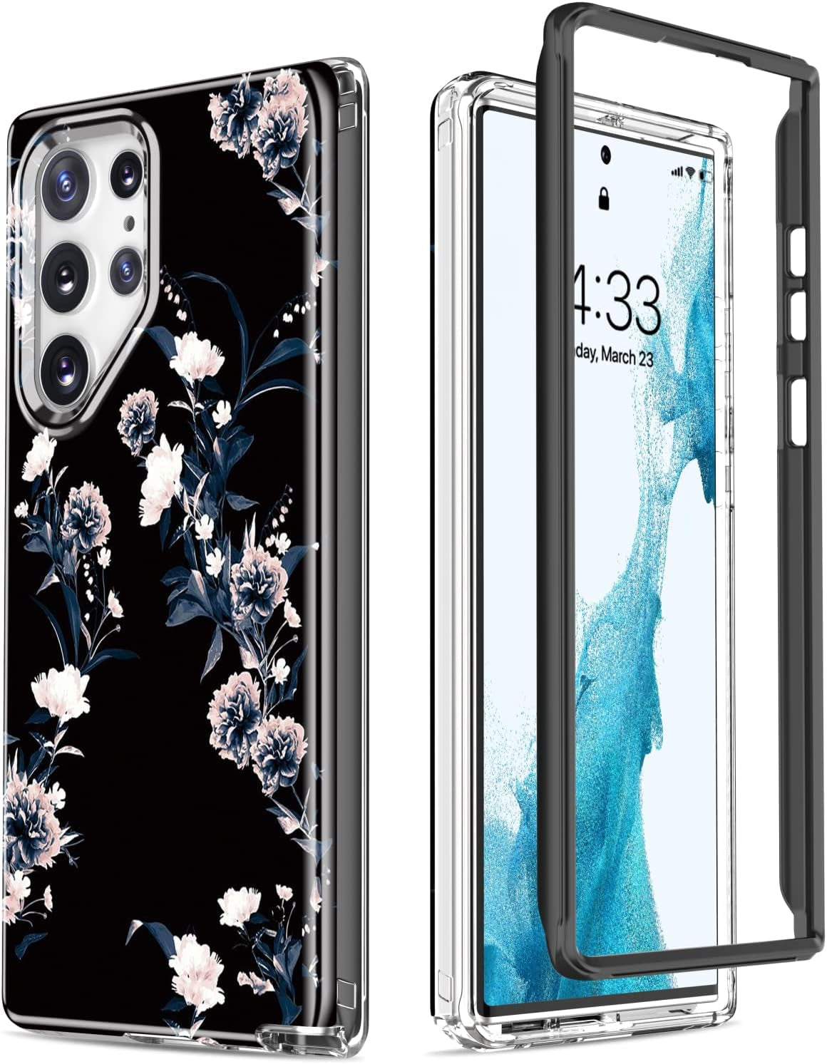 Esdot Compatible with Samsung Galaxy S22 Ultra Case,Passing 21Ft Drop Test,With Fashion Designs for Women Girls,Protective Phone Case for Galaxy S22 Ultra 6.8" Elegant Purple Marble