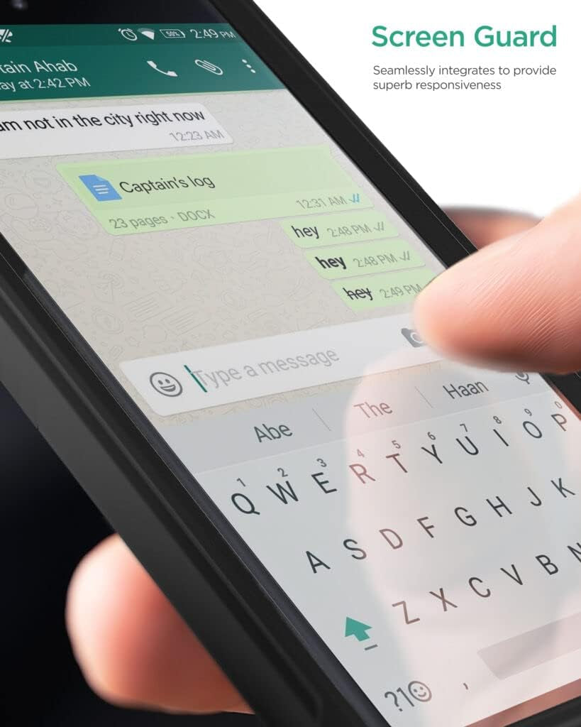 ENCASED Falcon Armor for Samsung Galaxy A53 5G Case with Built-In Screen Protector (Black)