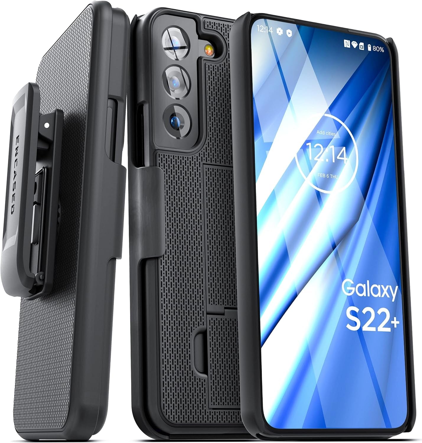 Duraclip Designed for Samsung Galaxy S22 Belt Clip Case, Slim Phone Case with Holster (S22)
