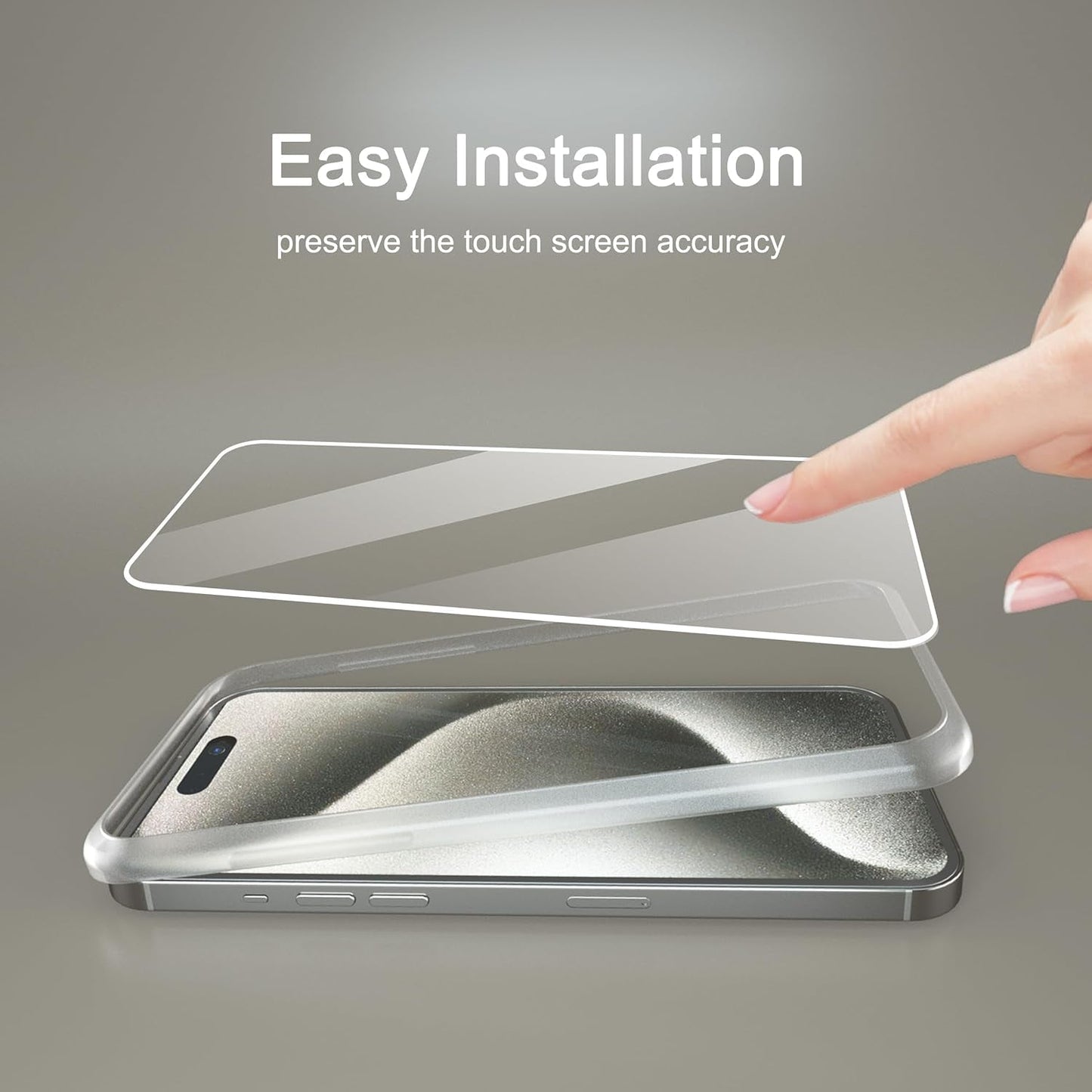 Ailun 3 Pack Screen Protector for Iphone 15 Pro Max [6.7 Inch] + 3 Pack Camera Lens Protector with Installation Frame,Sensor Protection,Dynamic Island Compatible,Case Friendly Tempered Glass Film  Ailun   