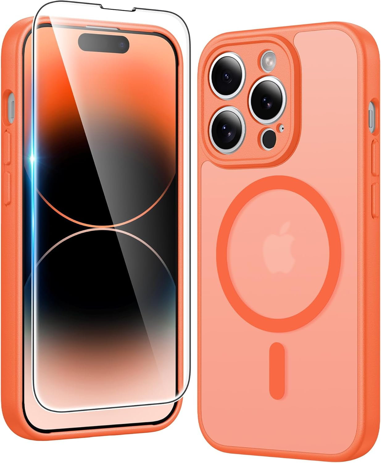 FNTCASE for Iphone 17 Pro-Max Case: Clear Magnetic Phone Cases with Screen Protector Compatible with Magsafe Slim anti Yellowing Rugged Shockproof Protective Transparent Cell Cover (A-Clear)