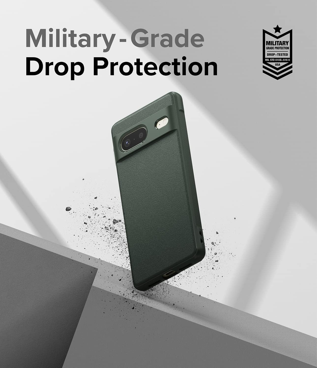 Ringke Onyx [Anti-Fingerprint Technology] Compatible with Google Pixel 7 Case 5G, Shockproof Rugged Heavy Duty Non-Slip Flexible Smudge Proof Cover - Dark Green  Ringke   