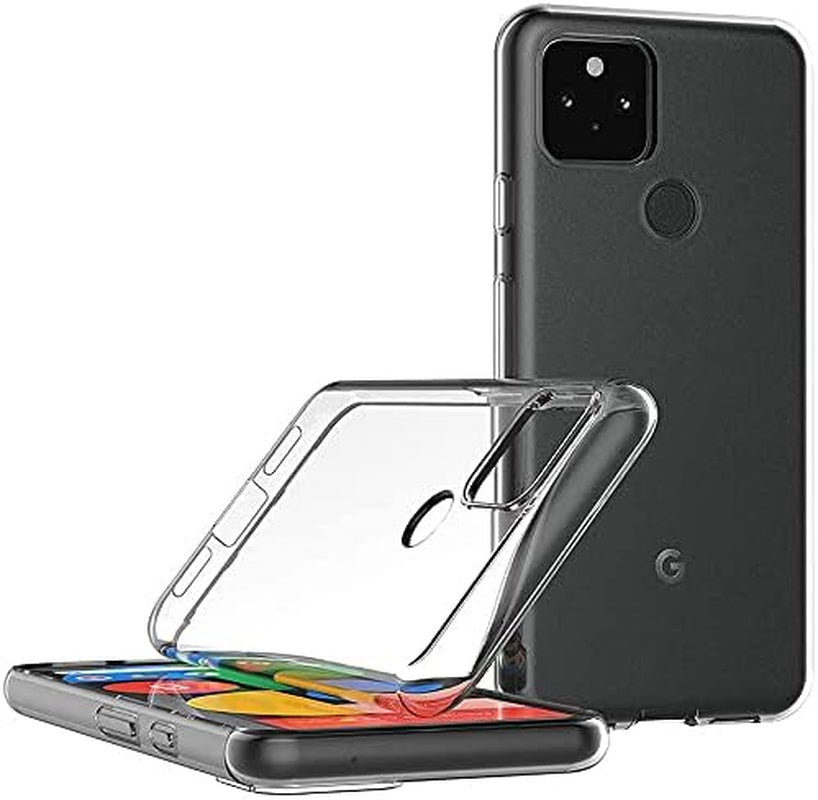 Case for Google Pixel 5 (6 Inch) Soft TPU Rubber Gel Bumper Transparent Back Cover  MaiJin   