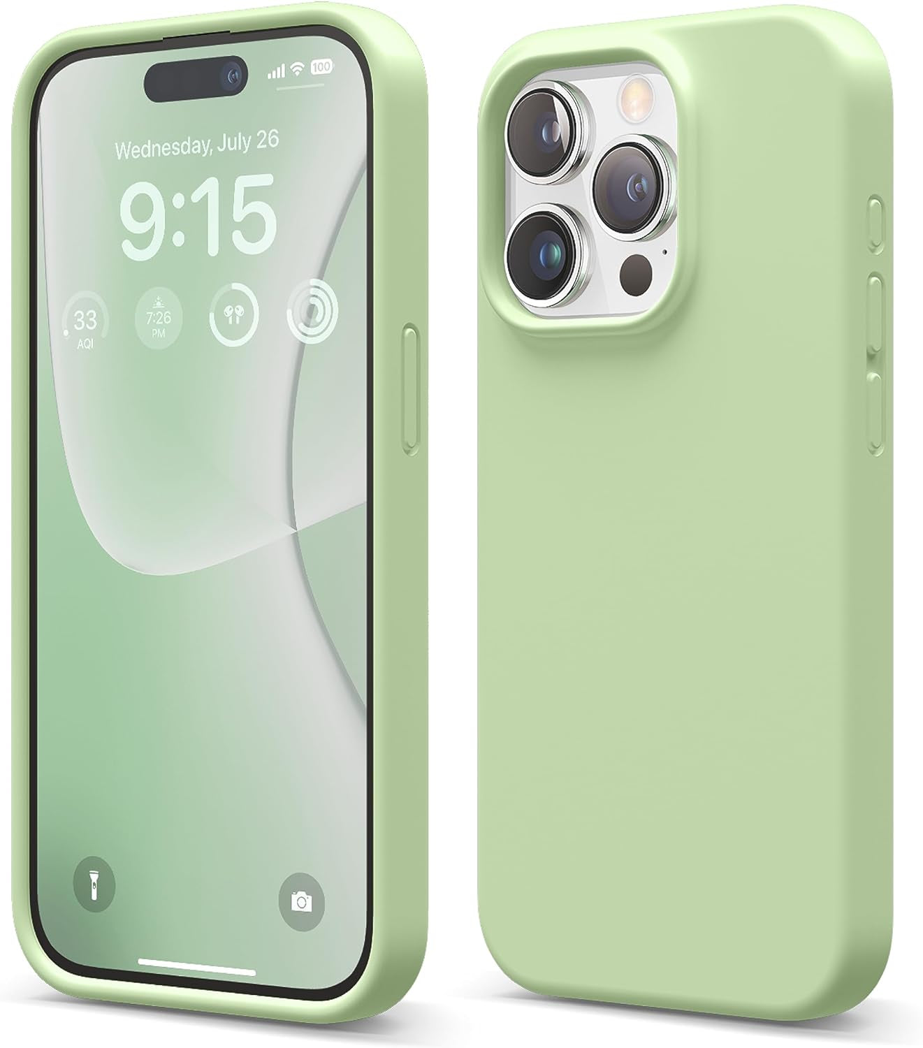Elago Compatible with Iphone 15 Pro Case, Liquid Silicone Case, Full Body Protective Cover, Shockproof, Slim Phone Case, Anti-Scratch Soft Microfiber Lining, 6.1 Inch (Brown)  elago Pastel Green  