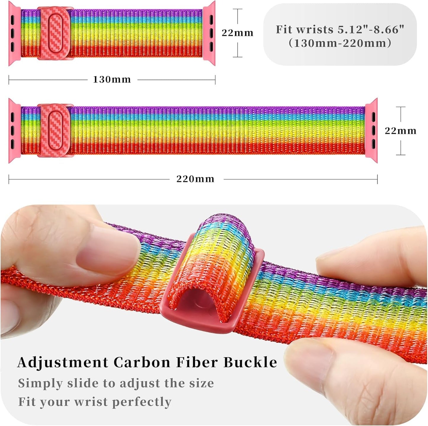 Durable and Breathable Sport Nylon Loop Band Compatible with Apple Watch Bands for Men Women 49Mm 45Mm 44Mm 42Mm, Lightweight Soft Strap for Iwatch Series Ultra 2 Ultra 9 8 7 6 5 4 3 2 1 SE