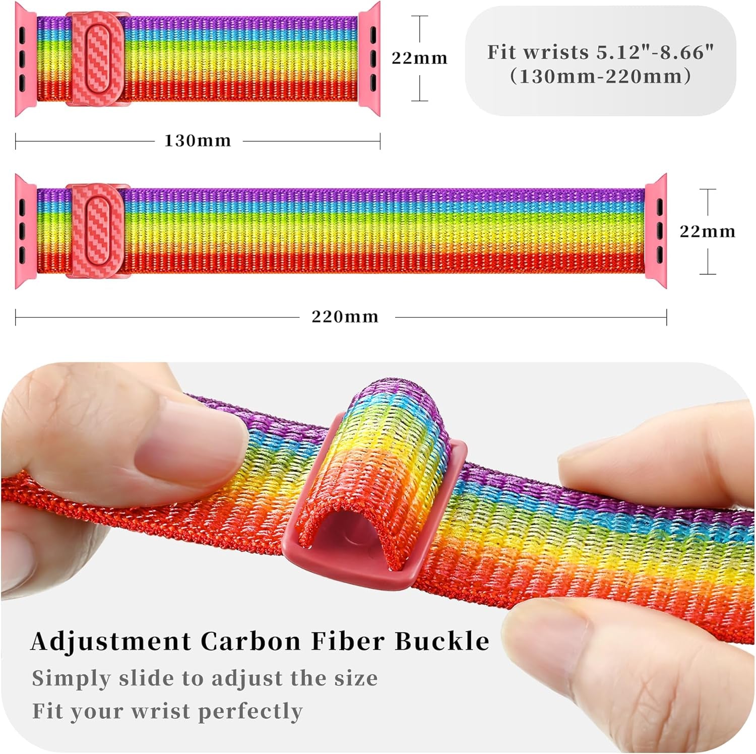 Durable and Breathable Sport Nylon Loop Band Compatible with Apple Watch Bands for Men Women 49Mm 45Mm 44Mm 42Mm, Lightweight Soft Strap for Iwatch Series Ultra 2 Ultra 9 8 7 6 5 4 3 2 1 SE