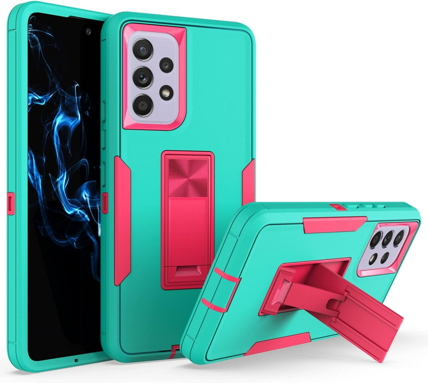 Designed for Samsung Galaxy A53 5G Kickstand Case with Military Grade Drop Protection Work with Magnetic Car Mount, Dustproof Waterproof Hybrid Hard PC Case for Men Women - Black