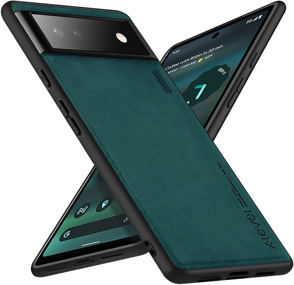 X-Level Google Pixel 8 Pro Case Drop Protective Thin Dual Layer Shockproof Bumper Phone Cases Full Body Rugged Hard PC Back Anti-Scratch Microfiber Surface with Grip with Soft Edge Slim Cover-Blue  pipilu Green Pixel 6A 