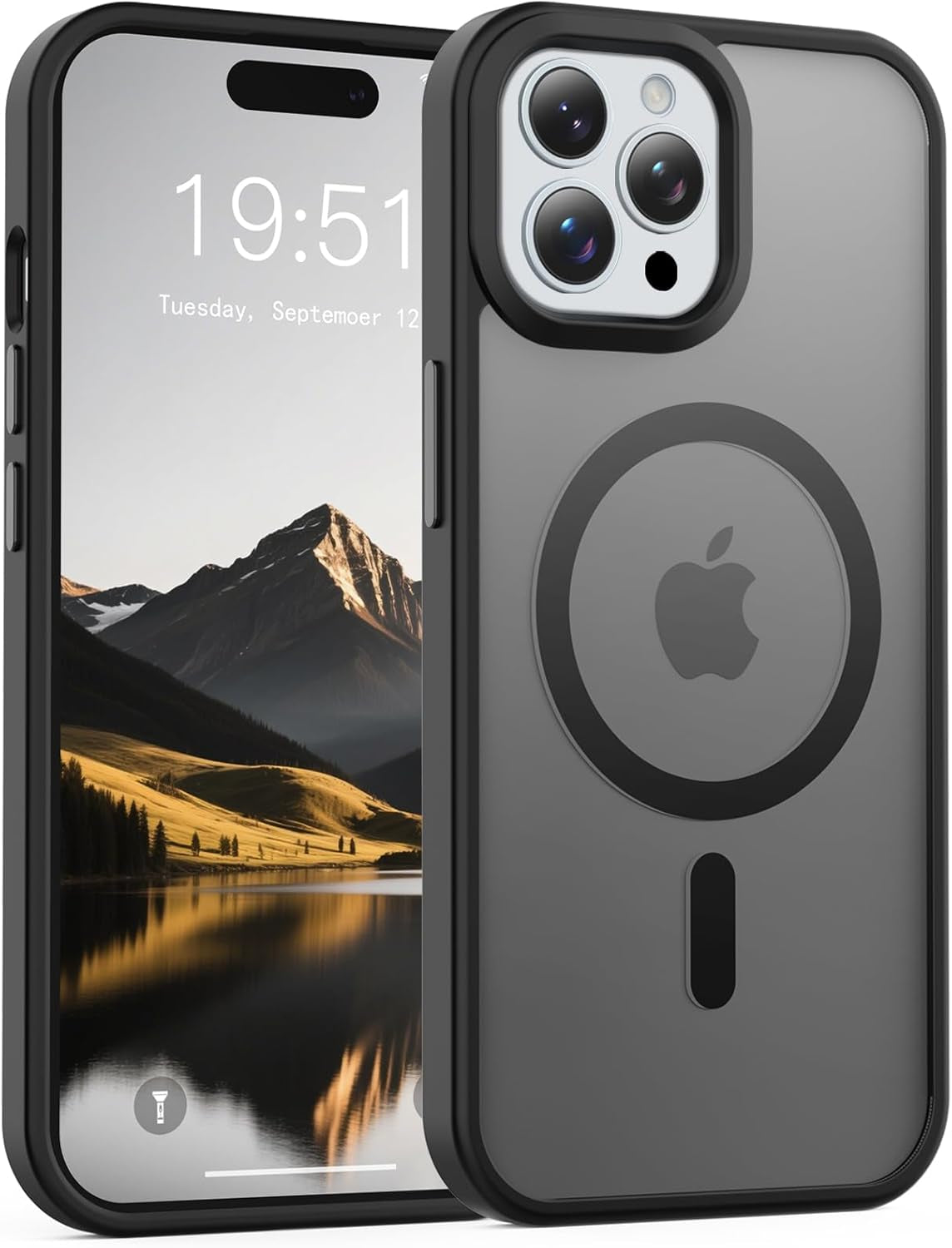 Temdan for Iphone 17 Pro Max Case Clear with Screen Protector, Compatible with Magsafe, Anti-Yellowing, Military-Grade Protection, Shockproof Slim Magnetic Phone Case Cover, Transparent