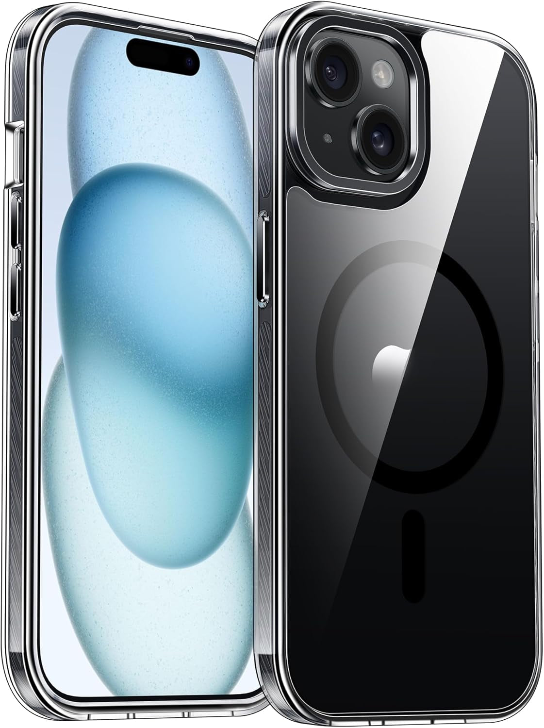 FNTCASE for Iphone 17 Pro-Max Case: Clear Magnetic Phone Cases with Screen Protector Compatible with Magsafe Slim anti Yellowing Rugged Shockproof Protective Transparent Cell Cover (A-Clear)