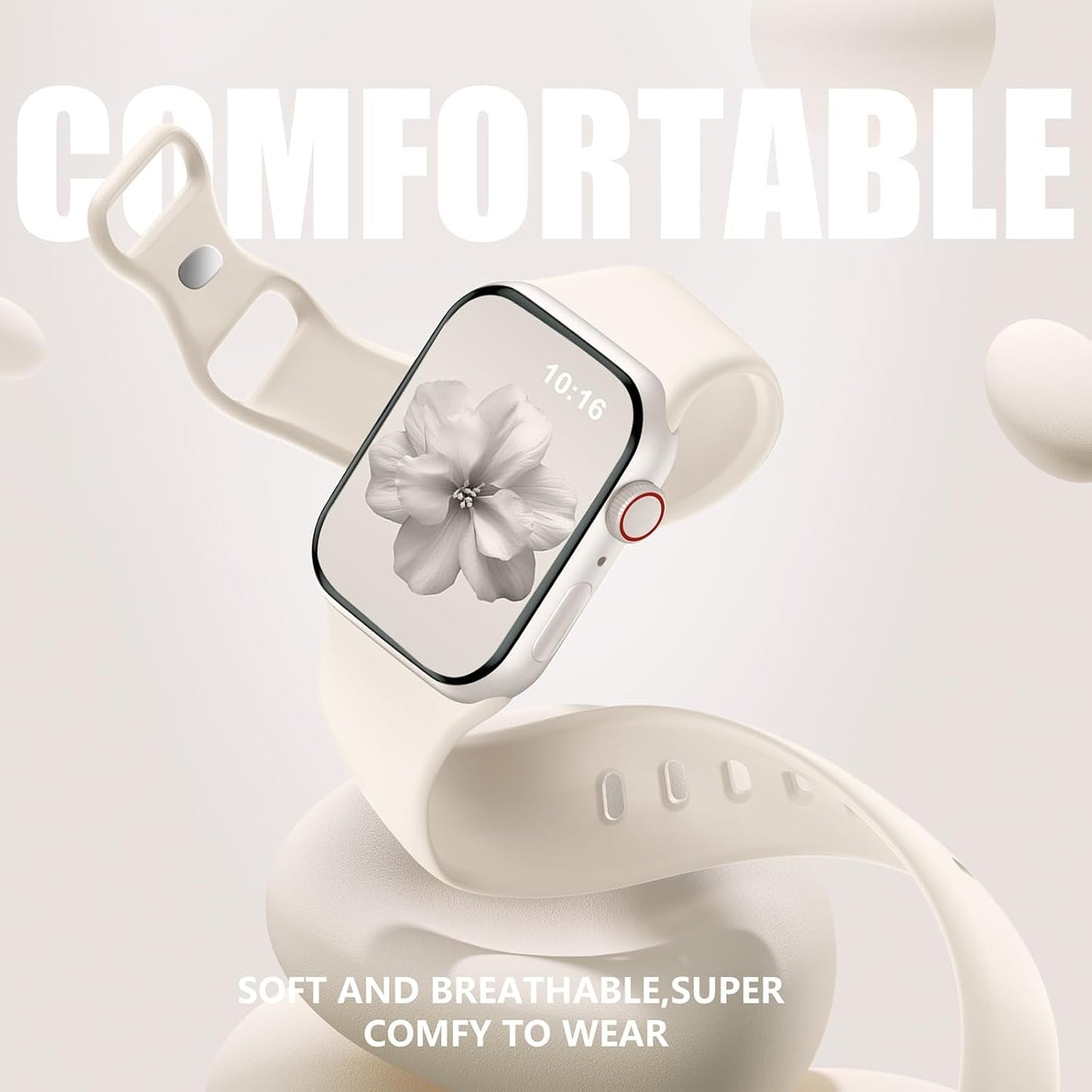 6 Pack Floral Engraved Bands & 6 Pack Sport Bands Compatible with Apple Watch Bands for Women 40Mm 41Mm 38Mm