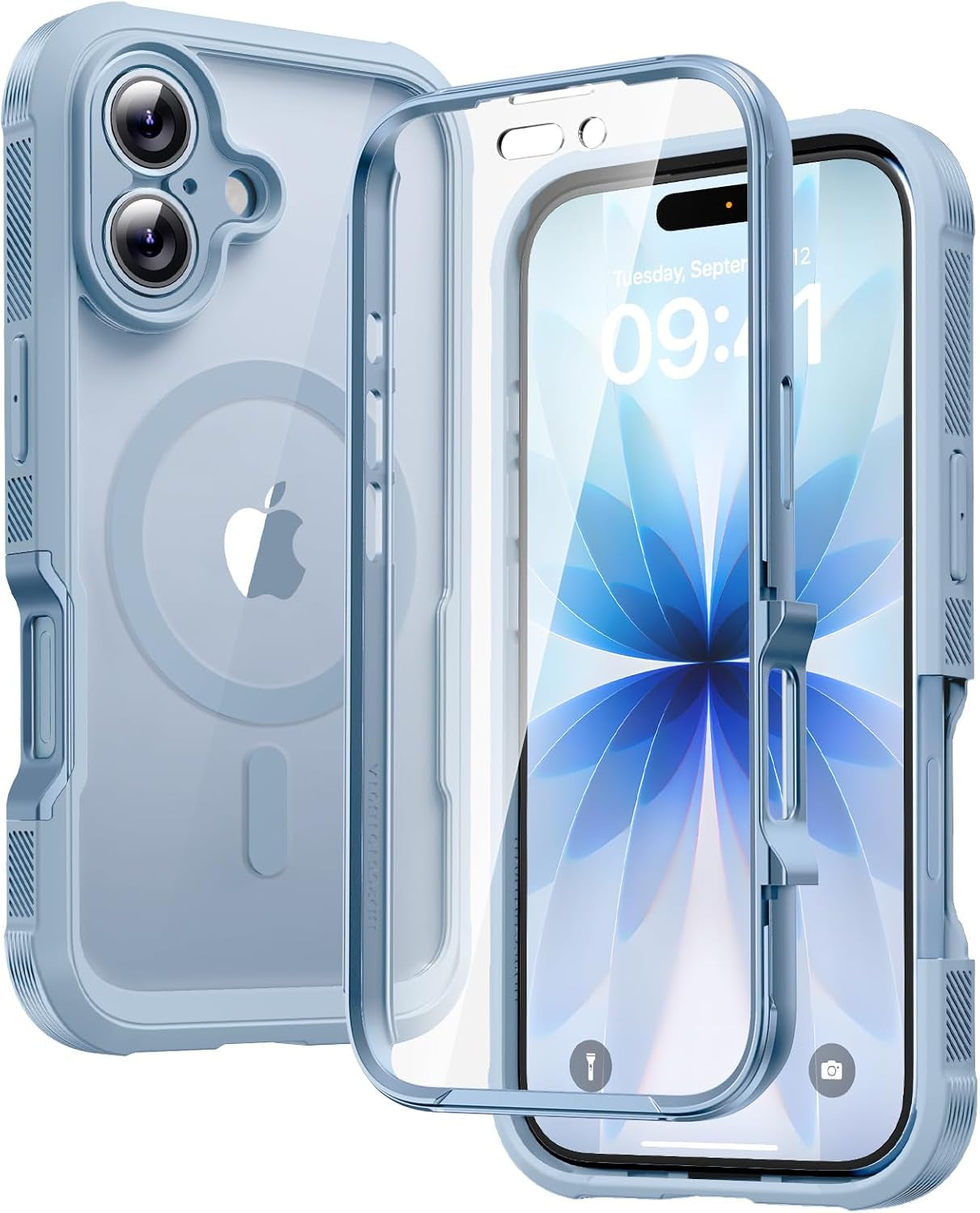 Diaclara Magnetic Designed for Iphone 17 Pro Max Case Full Body Bumper,[Compatible with Magsafe] Military Drop Proof Cover with Built-In Touch Sensitive Anti-Scratch Screen Protector,Orange