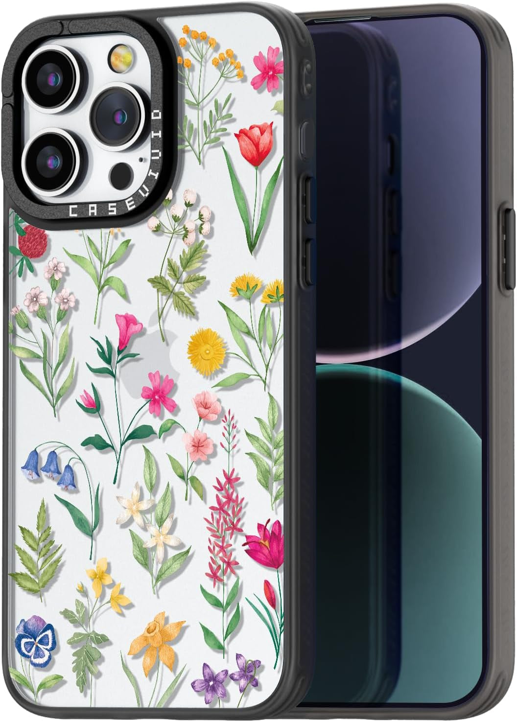 Casevivid Compatible for Iphone 15 Pro Case Cute Aesthetic - Durable Fashion Funny Phone Case - Girly Butterfly Pattern Print Cover Design for Woman Girl 6.1 Inches Black  CASEVIVID   