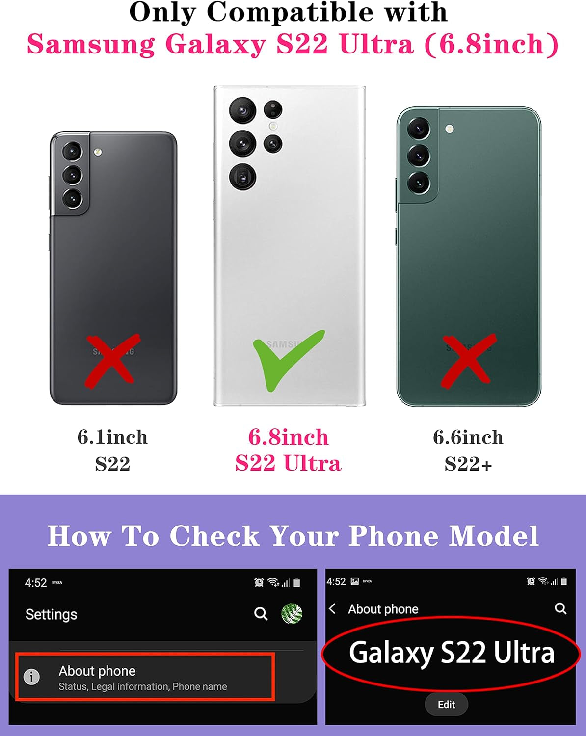 Goocrux (2In1 for Samsung Galaxy S22 Ultra Case Flower Floral for Women Girls Girly Pretty Cute Phone Cover with Slide Camera Cover+Ring Holder Fashion Pattern Unique Design Cases for S22 Ultra 6.8''