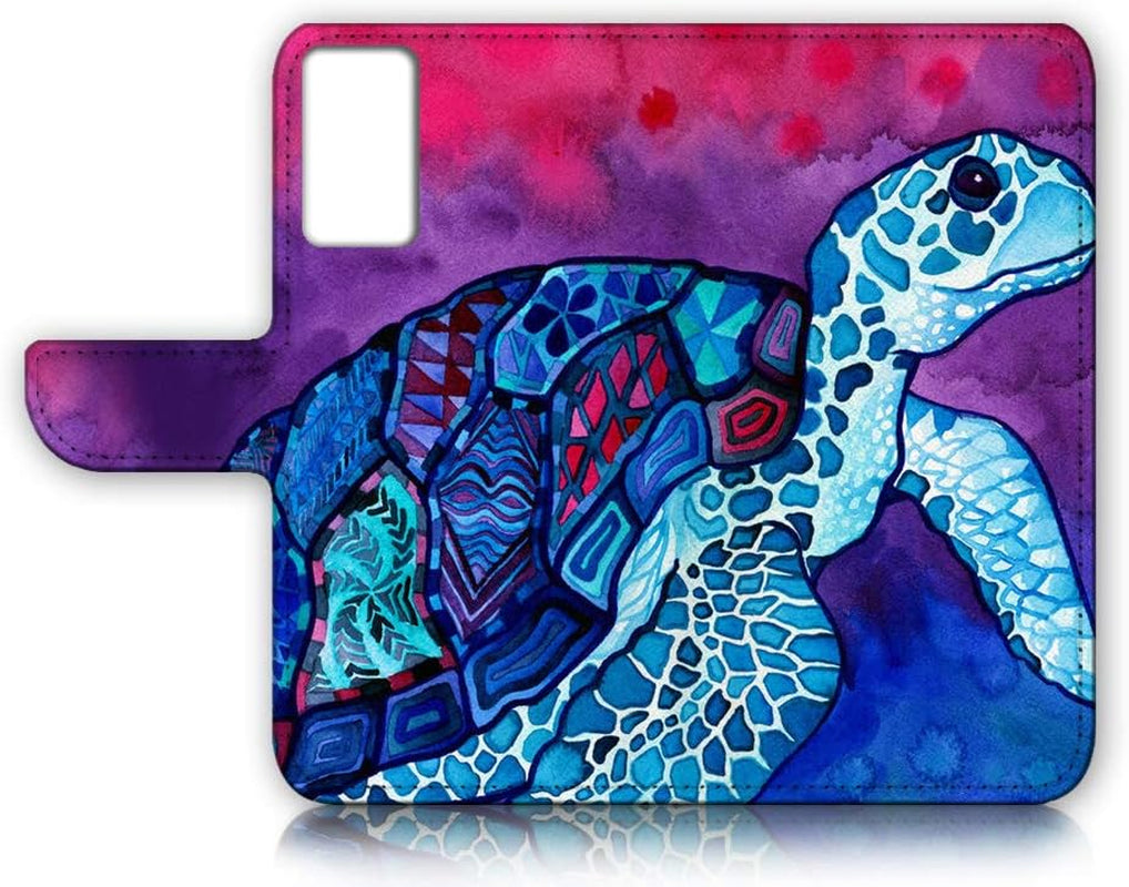 For Samsung A53,For Samsung Galaxy A53 5G, Designed Flip Wallet Phone Case Cover, A20298 Turtle Paint