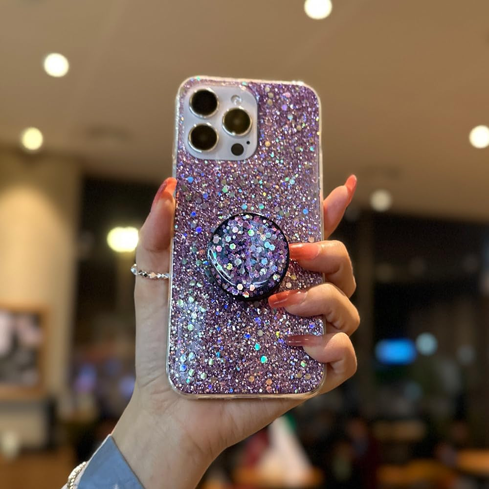 Case for Samsung Galaxy A53 5G Case Glitter Bling for Women Girls Sparkle Cover with Ring Holder Expanding Kickstand Cute Protective Phone Cases (Gold)
