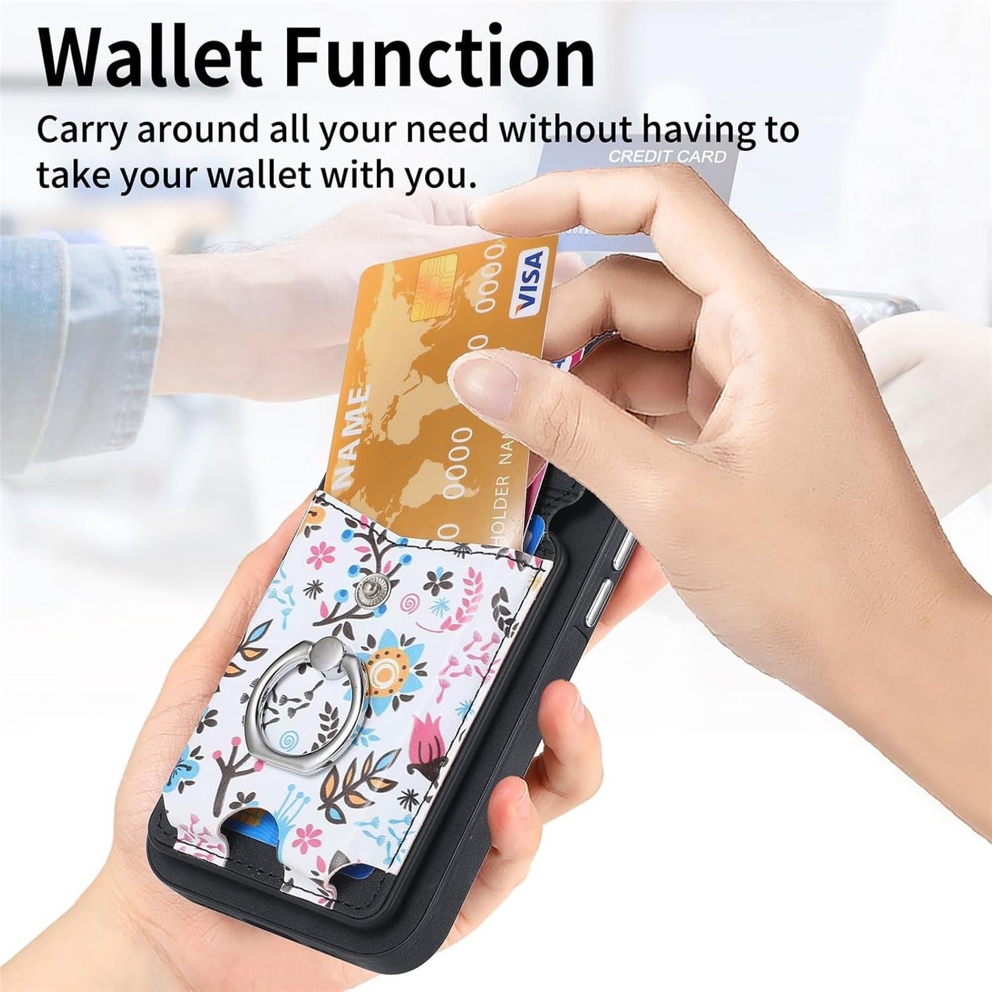 Asuwish Phone Case for Samsung Galaxy A53 5G Wallet Cell Cover with Screen Protector Magnetic Slim Ring Stand Kickstand Back Credit Card Holder Slot a 53 G5 53A SM A536U 6.5" 2022 Girls Women Black