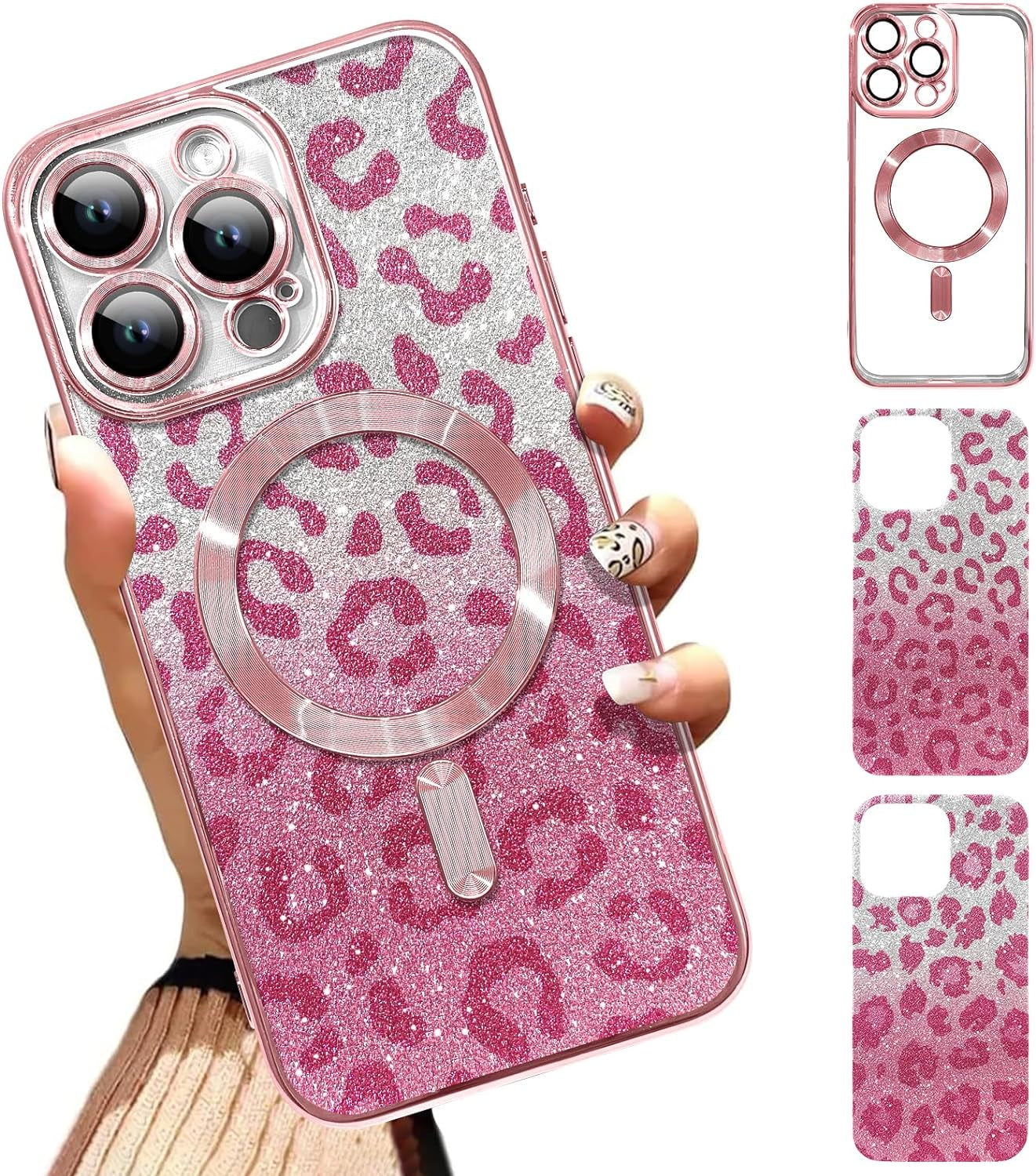 Illians Case for Iphone 14 Pro Max (Compatible with Magsafe) Camera Lens Protector Glitter Bling Plating Case Shockproof Protection Anti-Scratch Iphone 14 Pro Max Case for Women Men - Blue  Illians   