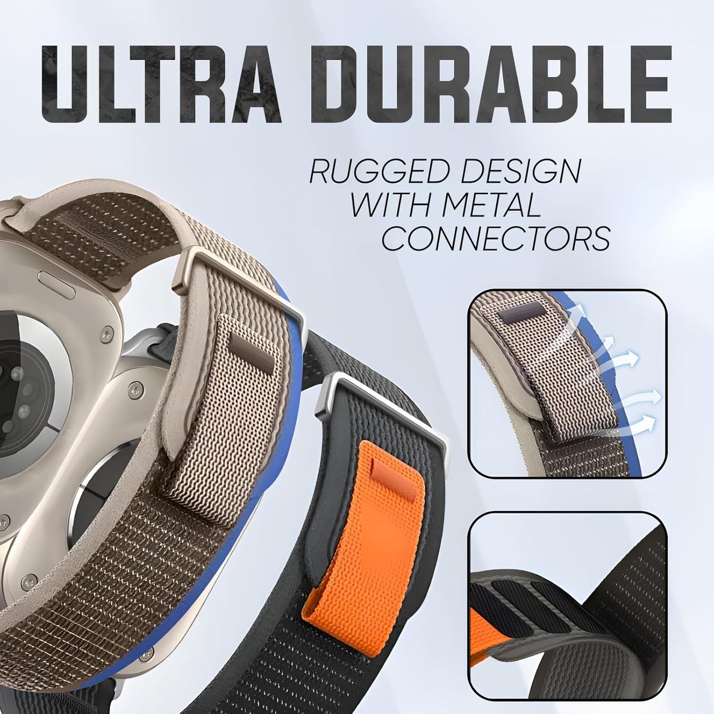 4 Pack Compatible with Apple Watch Ultra 2 Band 49Mm 45Mm 44Mm 42Mm for Men, Adjustable Trail Loop & Alpine Loop Nylon Band for Iwatch Ultra 2 Ultra Series SE 9/8/7/6/5/4