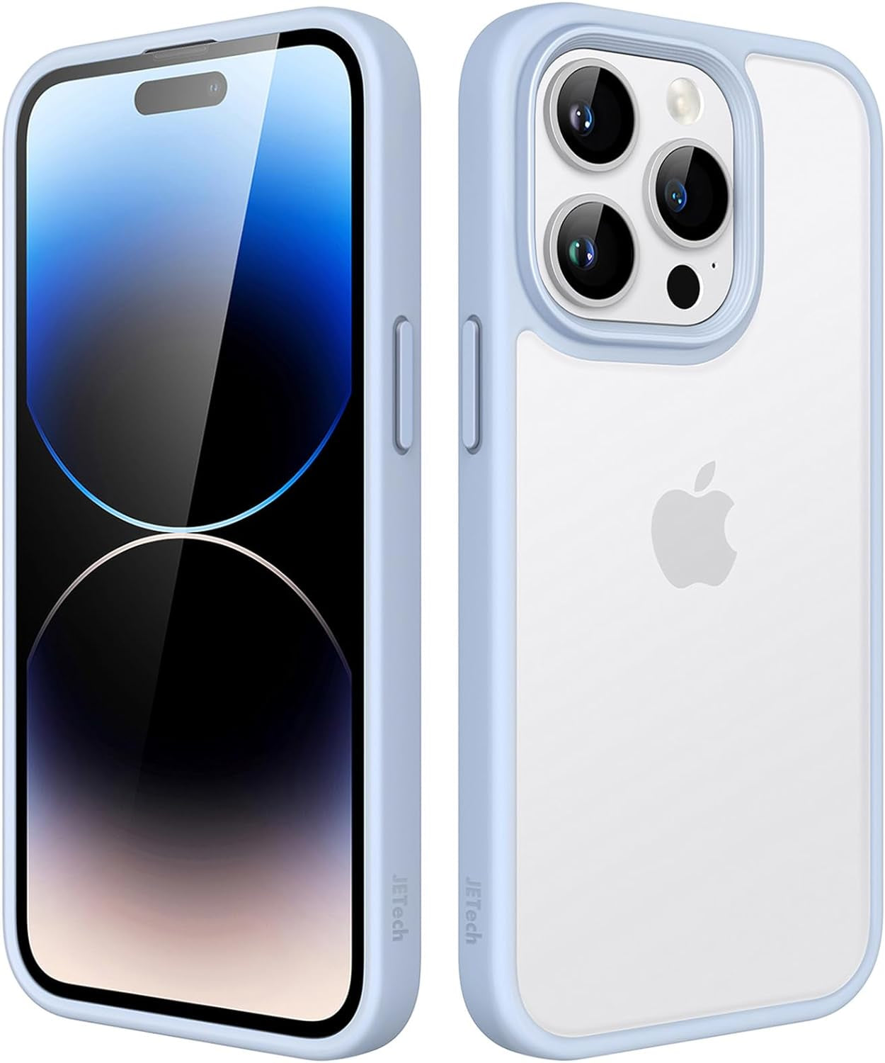 Jetech Matte Case for Iphone 14 Pro 6.1-Inch, Shockproof Military Grade Drop Protection, Frosted Translucent Back Phone Cover, Anti-Fingerprint (Deep Purple)  JETech Sky Blue  