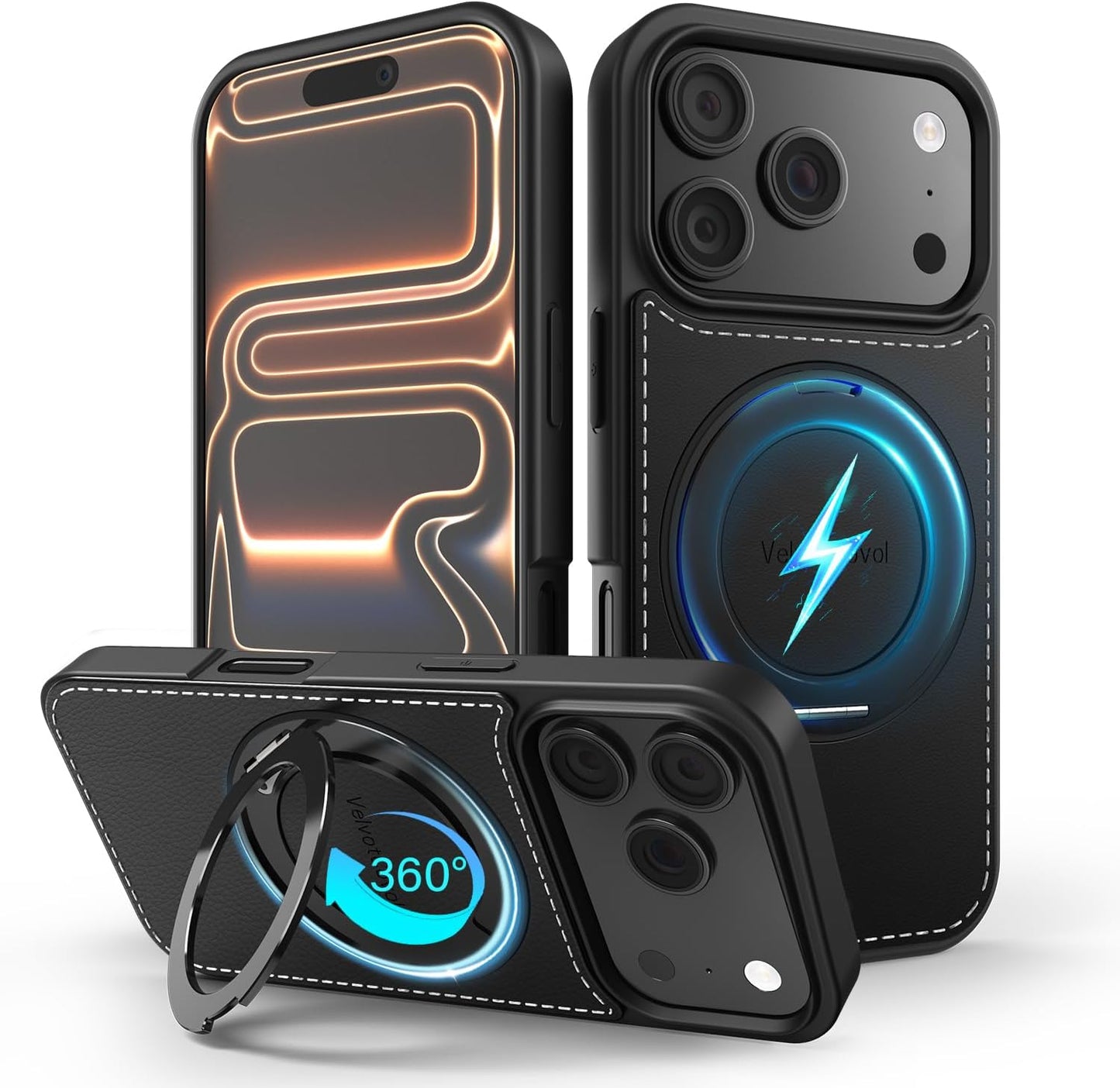 Designed for Iphone 17 Pro Max Case Wallet with Card Holder, [Magnetic Clasp Cover] [RFID Blocking Leather Protection] Shockproof Women Men Cases 6.9 Inch for Apple 17 Pro Max, Black