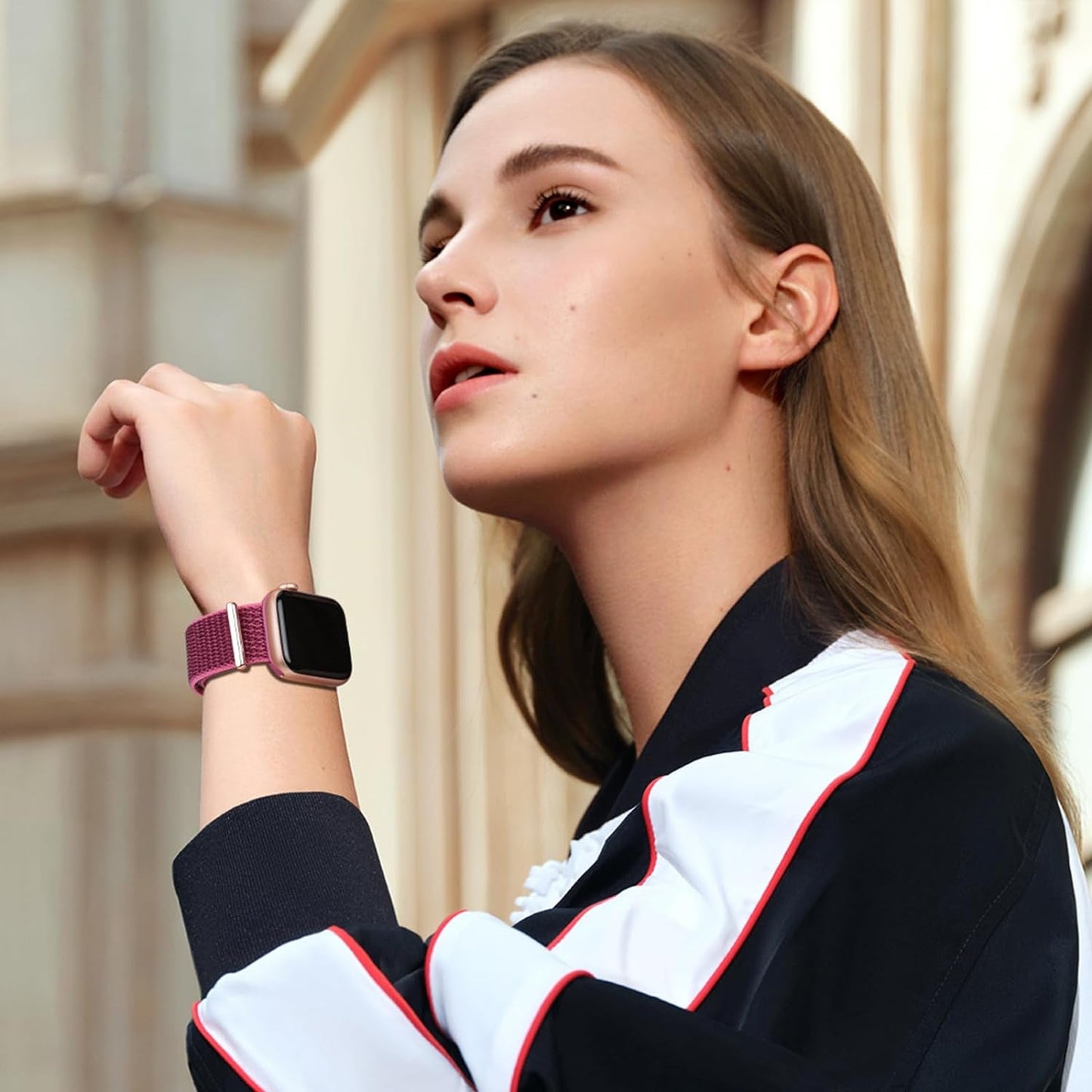 6 Pack Sport Loop Nylon Band Compatible with Apple Watch Bands 40Mm 38Mm 41Mm 44Mm 45Mm 42Mm 49Mm Women Men,Stretchy Elastic Braided Strap Replacement Wristband for Iwatch SE Ultra Series 8 7 6 5 4 3 2 1