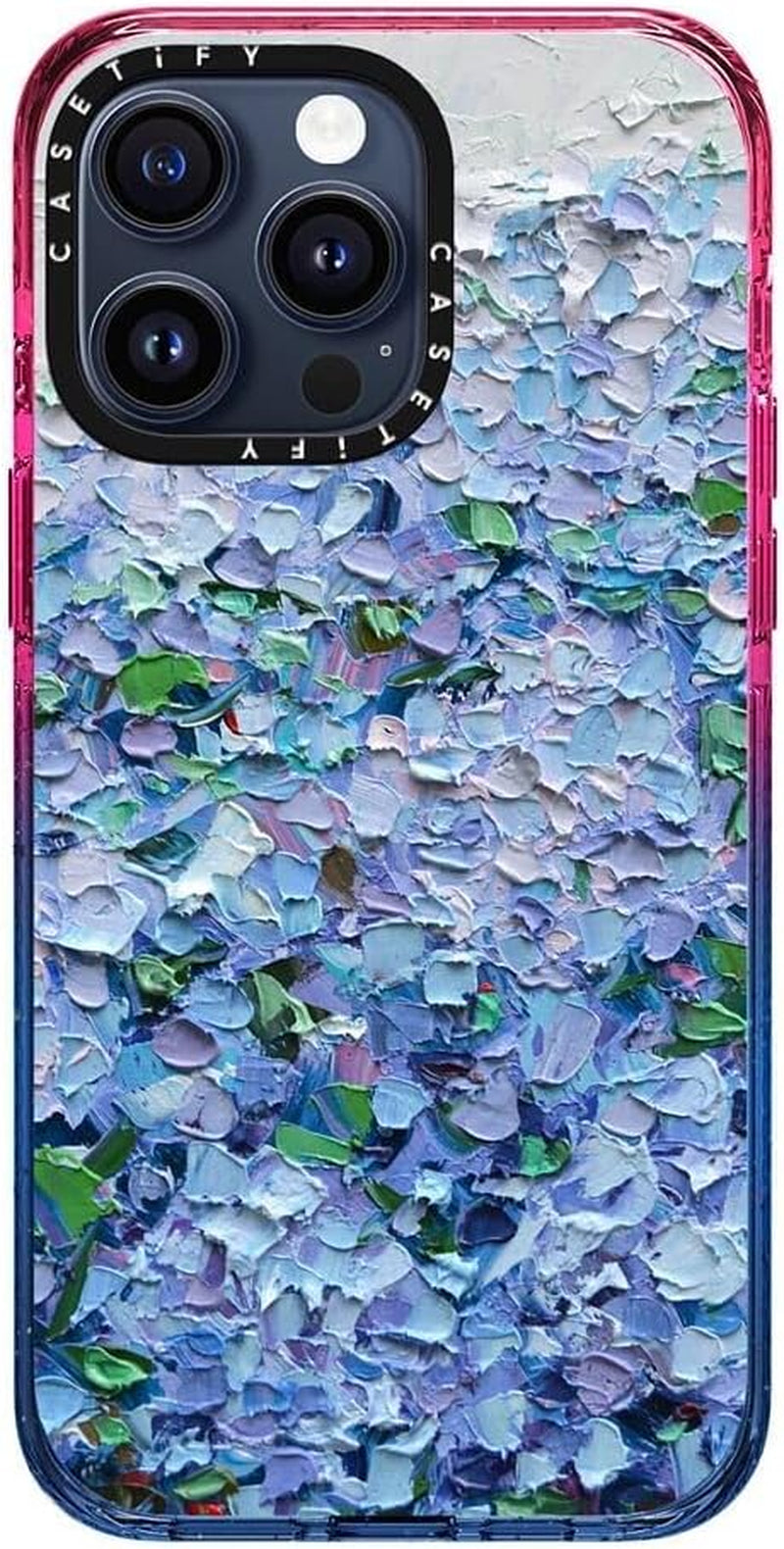 Casetify Impact Case for Iphone 15 Pro Max [4X Military Grade Drop Tested / 8.2Ft Drop Protection/Compatible with Magsafe] - Stickers Prints - Disco Magic - Cotton Candy  CASETiFY Nantucket Blue Hydrangeas  